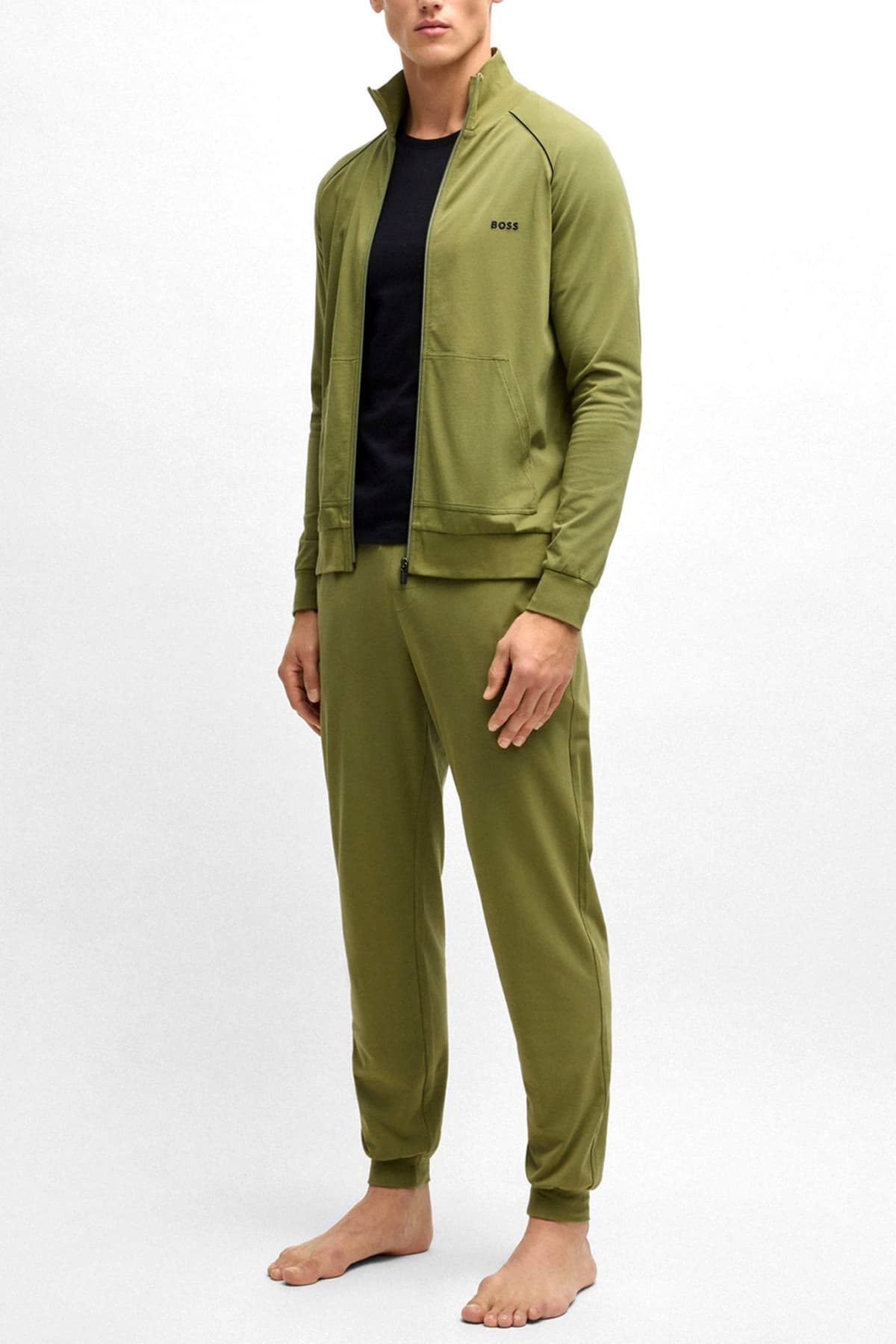 BOSS HOMEWEAR ΠΑΝΤΕΛΟΝΙ ΦΟΡΜΑ MIX&MATCH PANTS ΧΑΚΙ