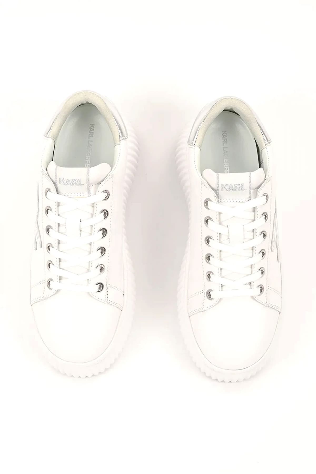 KARL LAGERFELD ΠΑΠΟΥΤΣΙΑ SNEAKERS KREEPER LO ANAΓΛΥΦΟ LOGO ΛΕΥΚΟ