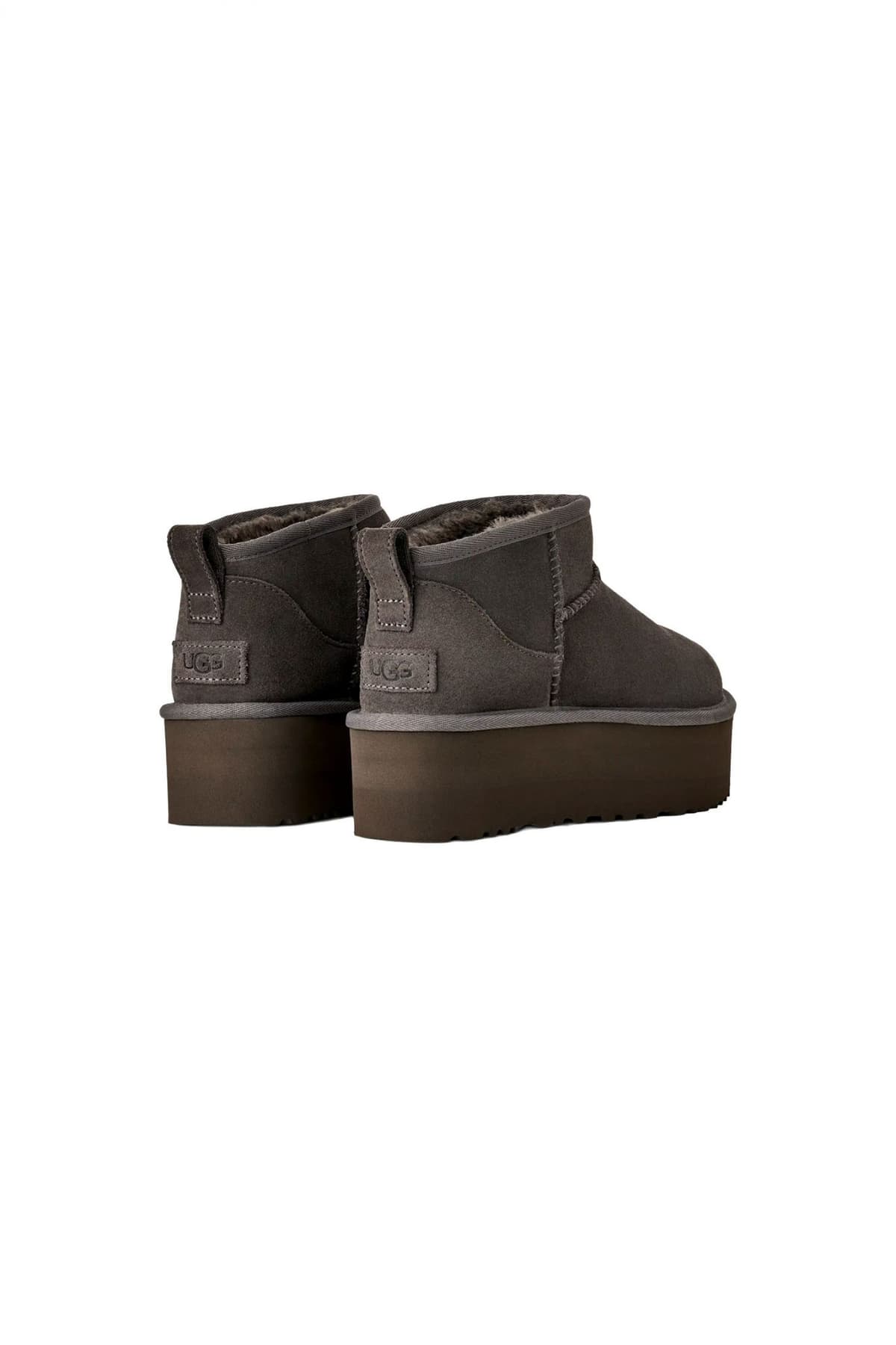 UGG ΠΑΠΟΥΤΣΙΑ ΜΠΟΤΑΚΙΑ CLASSIC ULTRA MINI PLATFORM ΓΚΡΙ