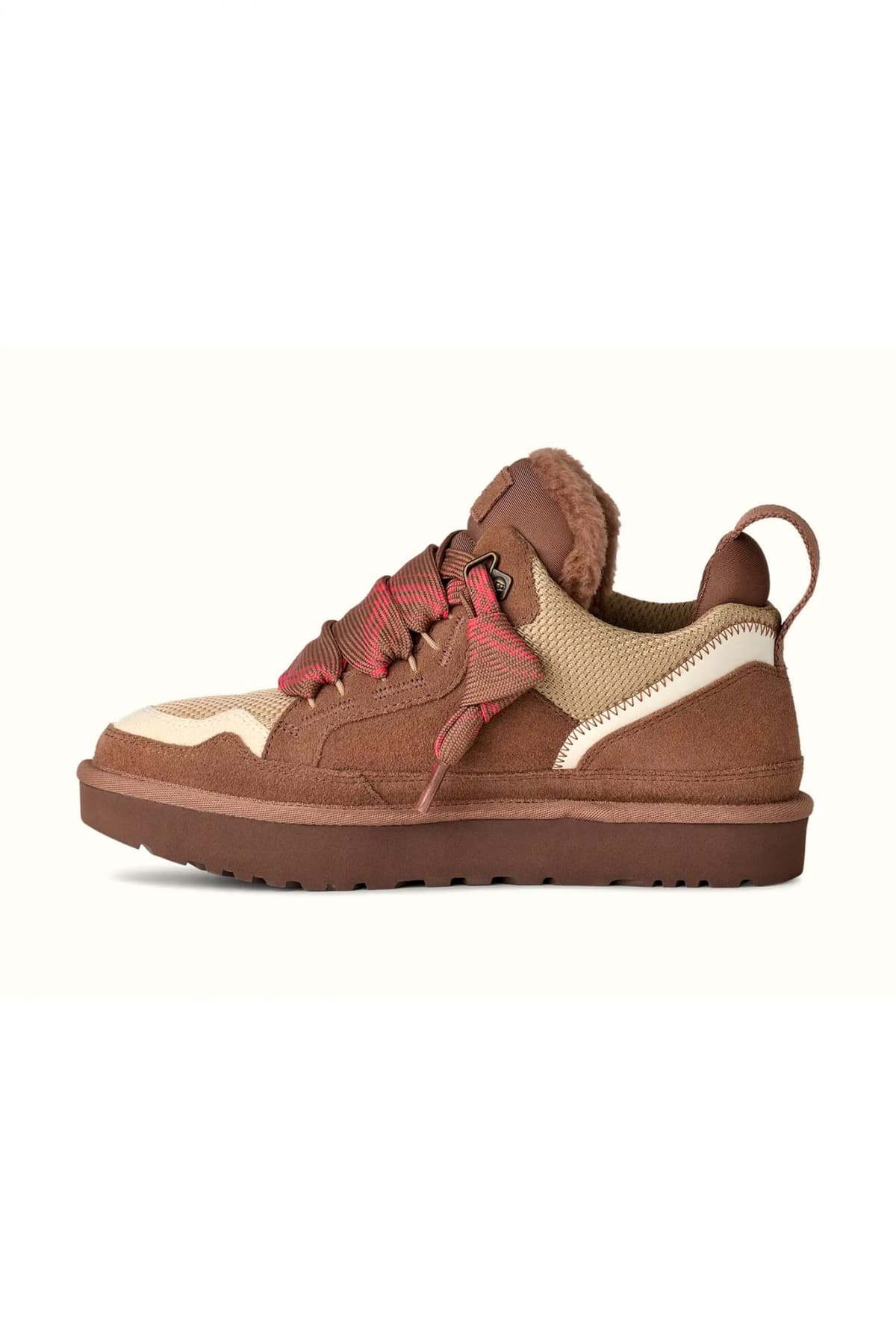 UGG ΠΑΠΟΥΤΣΙΑ SNEAKERS LOWMEL ΣΟΥΕΤ LOGO ΚΑΦΕ ΑΝΟΙΧΤΟ/ΜΠΕΖ
