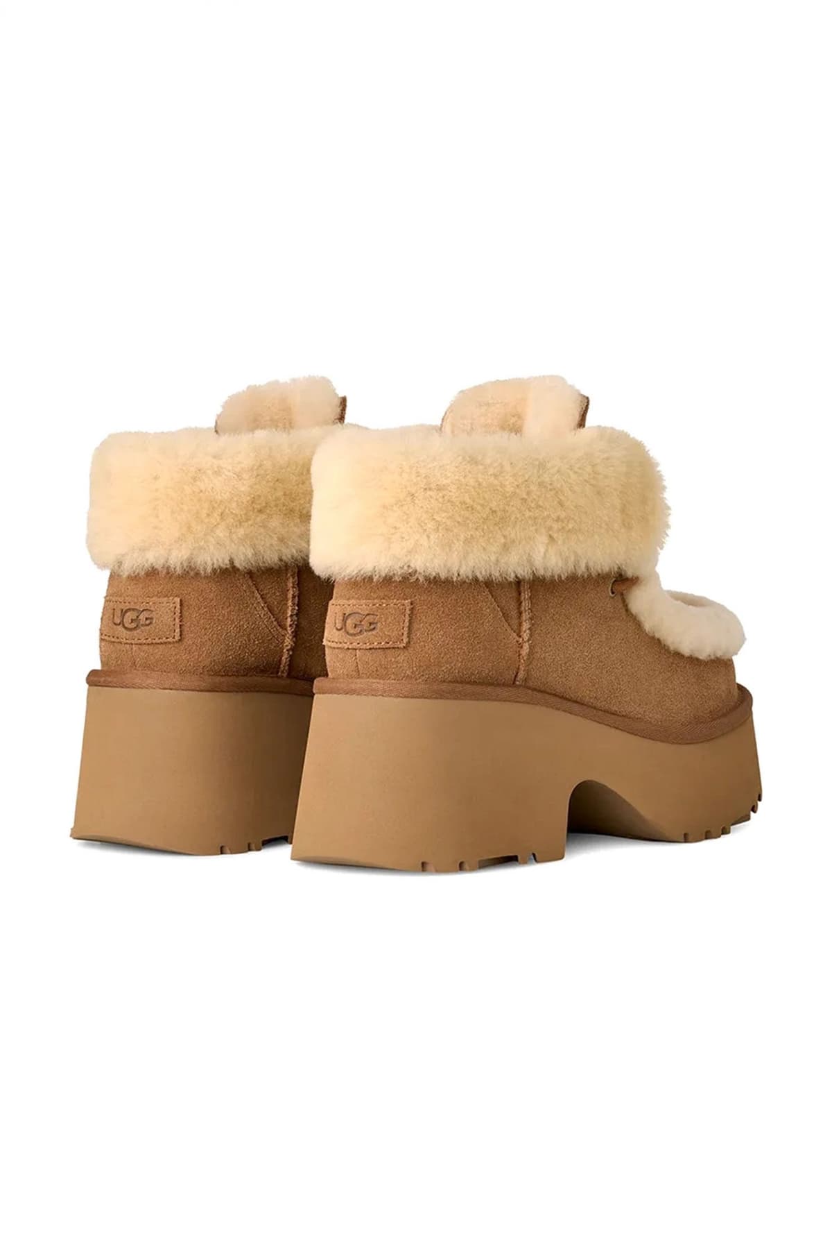 UGG ΠΑΠΟΥΤΣΙΑ ΜΠΟΤΑΚΙΑ ΕSMEE LACE UP KOΡΔΟΝΙΑ LOGO ΤΑΜΠΑ
