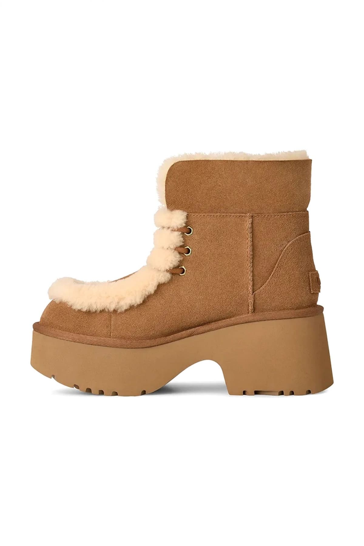 UGG ΠΑΠΟΥΤΣΙΑ ΜΠΟΤΑΚΙΑ ΕSMEE LACE UP KOΡΔΟΝΙΑ LOGO ΤΑΜΠΑ
