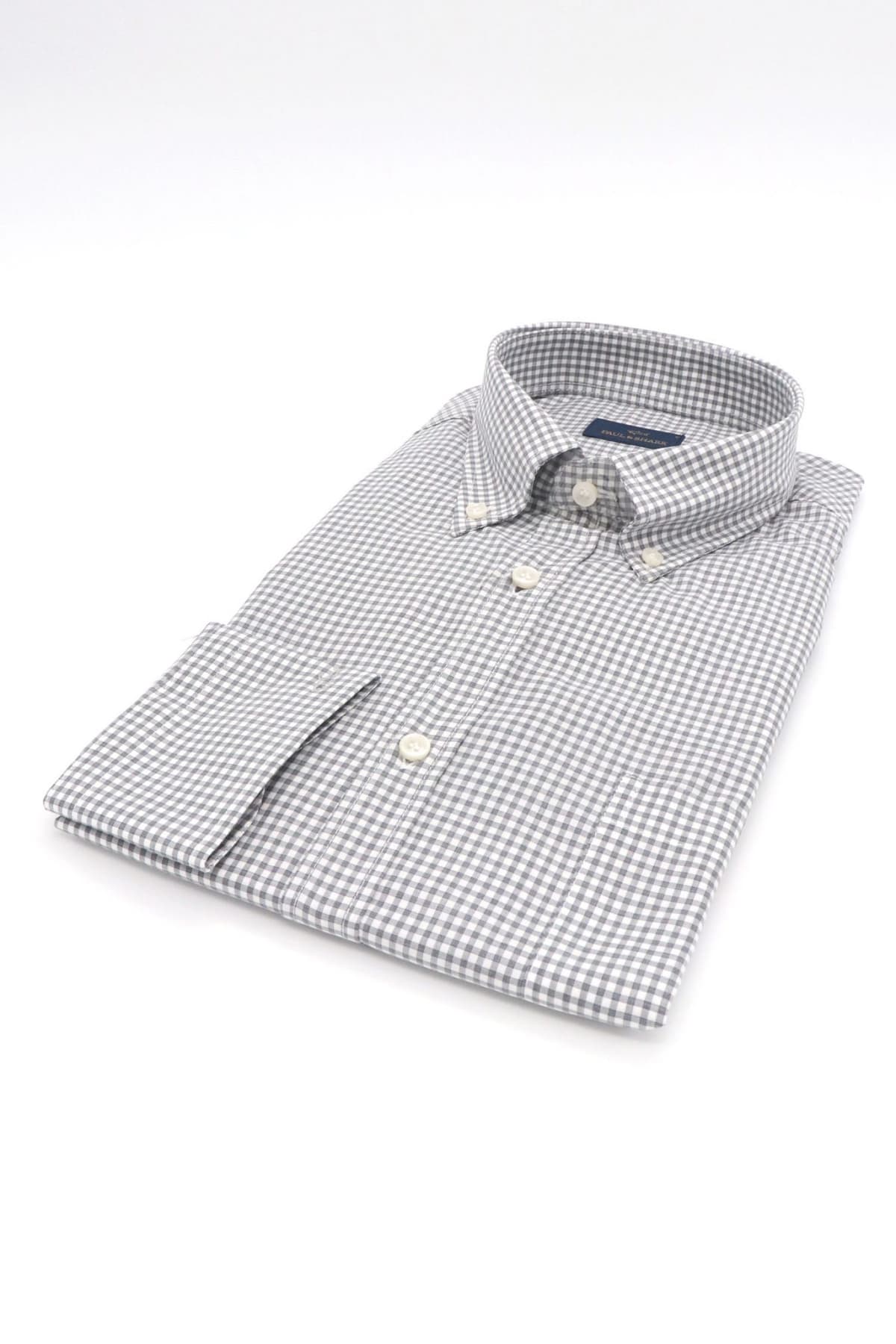 PAUL&SHARK ΠΟΥΚΑΜΙΣΟ BUTTON DOWN ΚΑΡΩ ΛΕΥΚΟ-ΓΚΡΙ