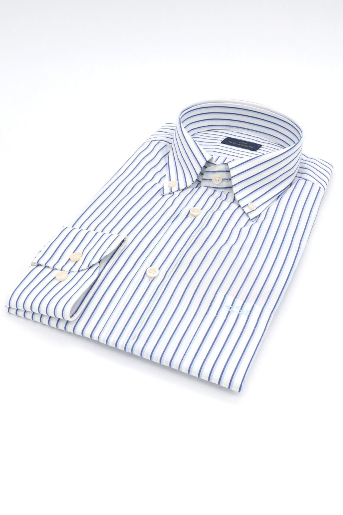 PAUL&SHARK ΠΟΥΚΑΜΙΣΟ BUTTON DOWN ΡΙΓΕ ΜΠΛΕ-ΛΕΥΚΟ-ΣΙΕΛ