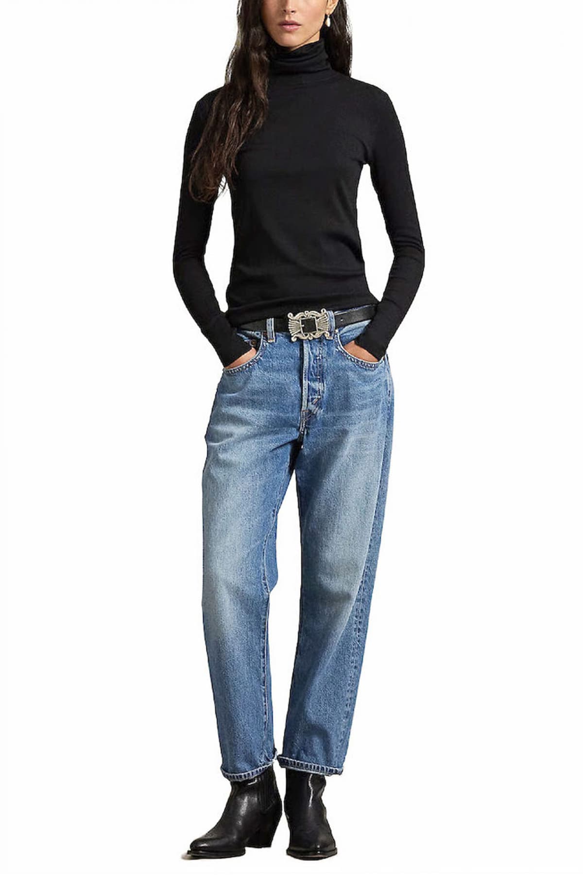 RALPH LAUREN ΠΛΕΚΤΟ CLASSICS ΖΙΒΑΓΚΟ ΜΑΥΡΟ