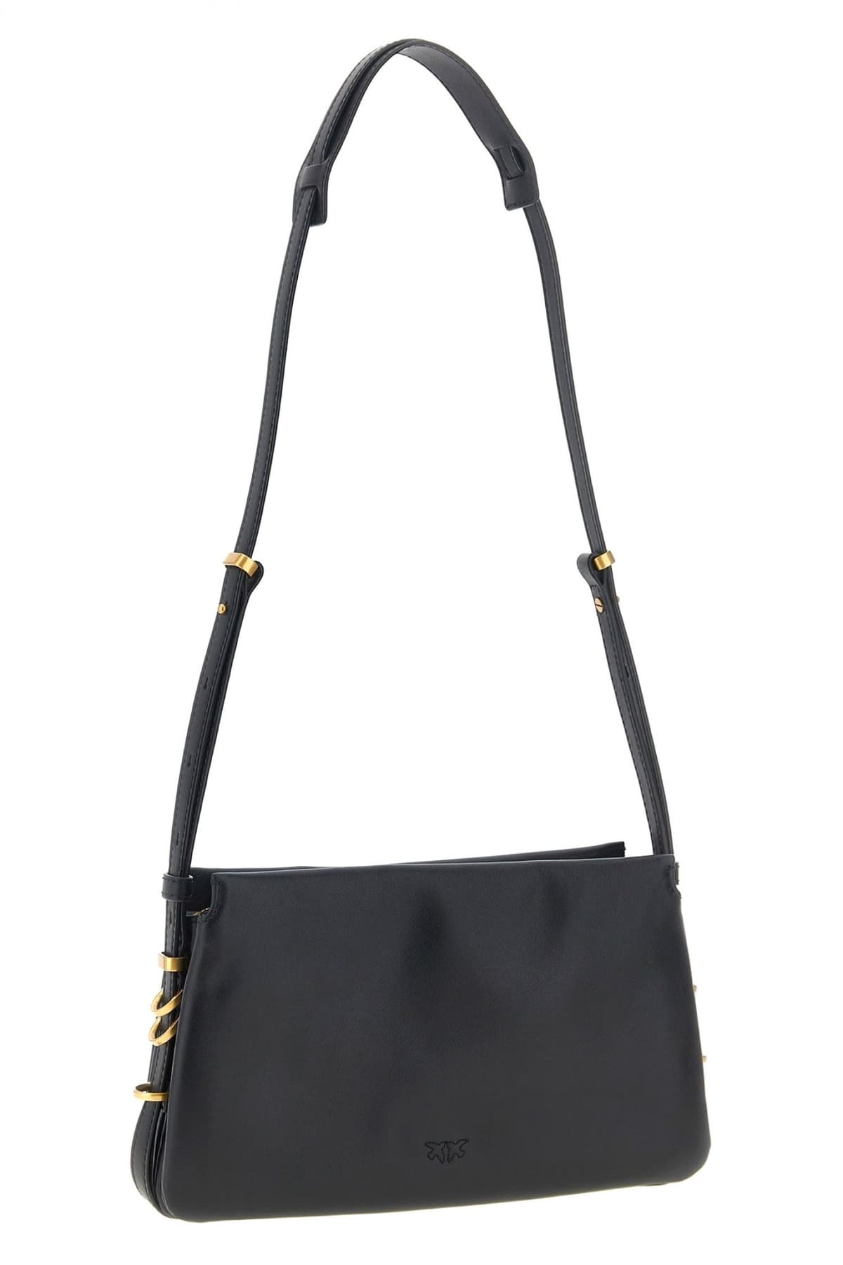 PINKO ΤΣΑΝΤΑ TRIPLET MINI VITELLO MORBIDO ΜΑΥΡΟ