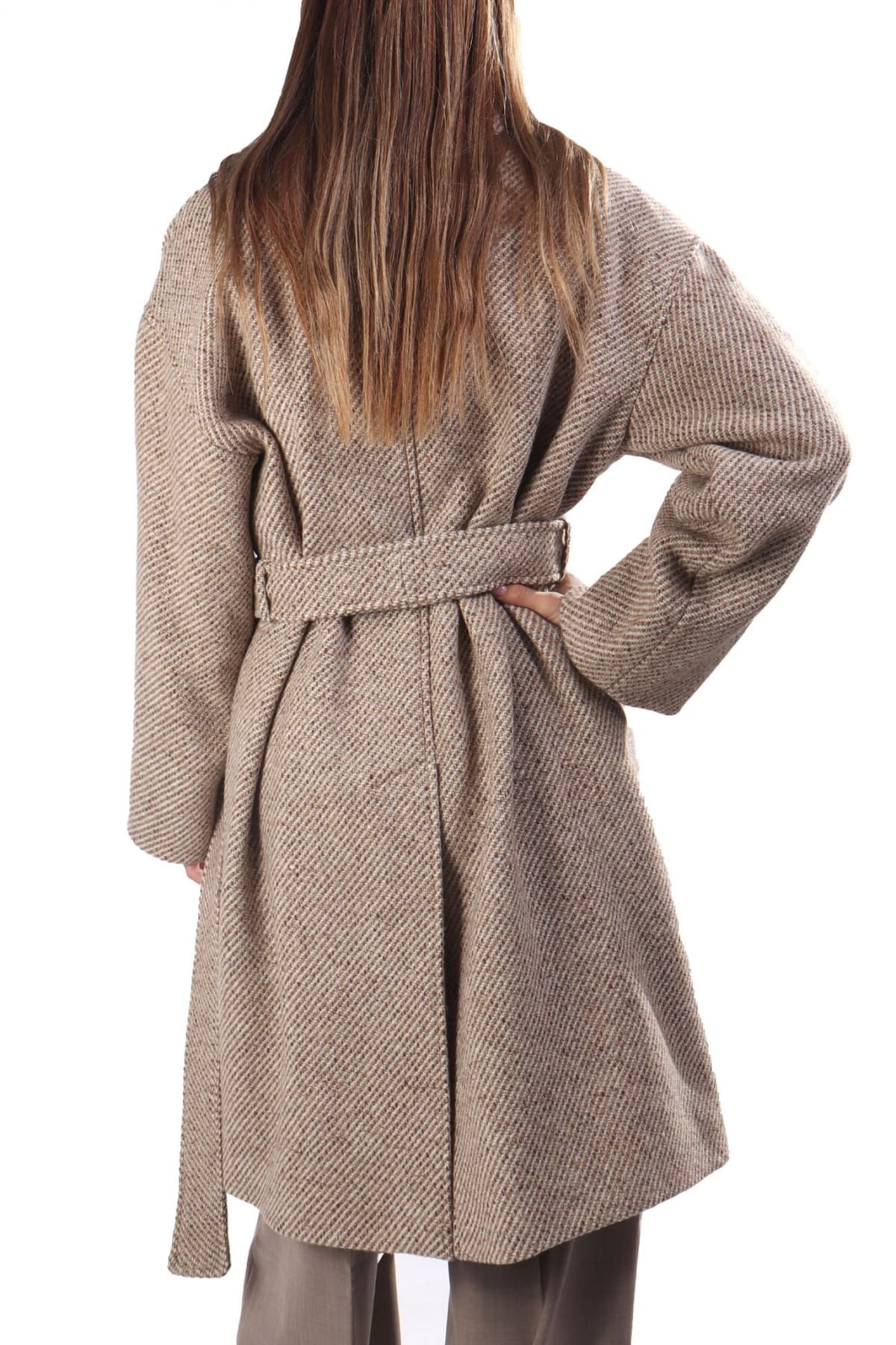 MARELLA ΠΑΛΤΟ ARPA ΣΤΑΥΡΩΤΟ ΑΠΟΣΠΩΜΕΝΗ ΖΩΝΗ ΜΠΕΖ