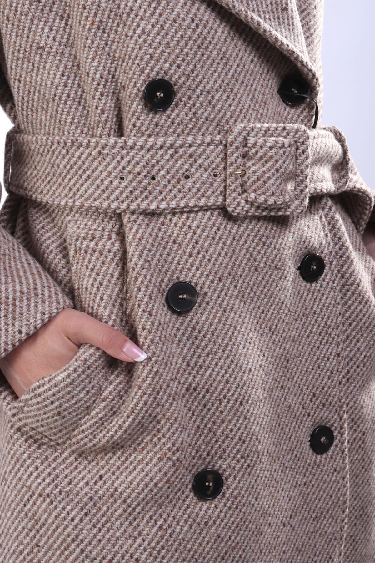 MARELLA ΠΑΛΤΟ ARPA ΣΤΑΥΡΩΤΟ ΑΠΟΣΠΩΜΕΝΗ ΖΩΝΗ ΜΠΕΖ