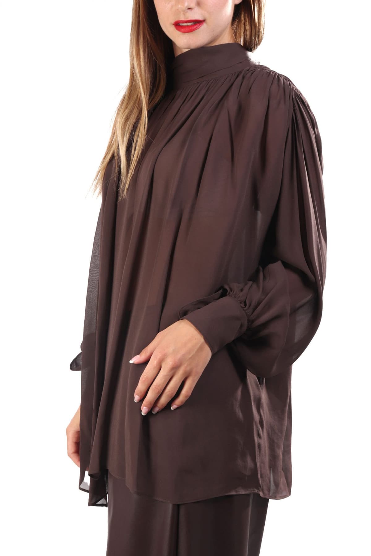 MARELLA ΜΠΛΟΥΖΑ CANAPA ΔΕΣΙΜΟ ΠΙΣΩ ΑΣΣΥΜΕΤΡΟ ΚΑΦΕ