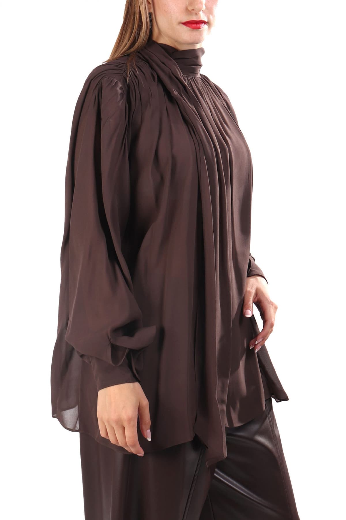 MARELLA ΜΠΛΟΥΖΑ CANAPA ΔΕΣΙΜΟ ΠΙΣΩ ΑΣΣΥΜΕΤΡΟ ΚΑΦΕ