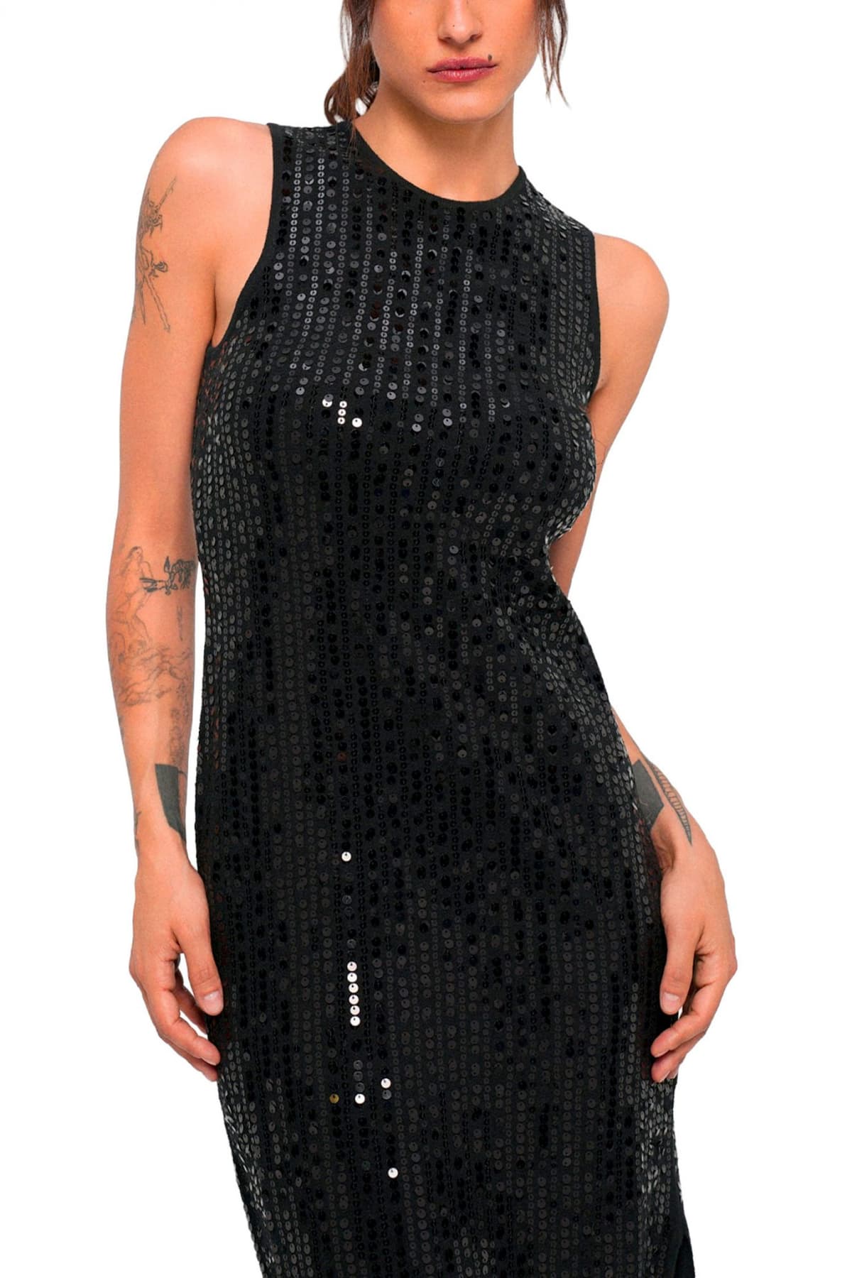 MARELLA SPORT ΦΟΡΕΜΑ MIDI ADDETO ΠΑΓΙΕΤΑ ΑΝΟΙΓΜΑ ΚΑΤΩ ΜΑΥΡΟ