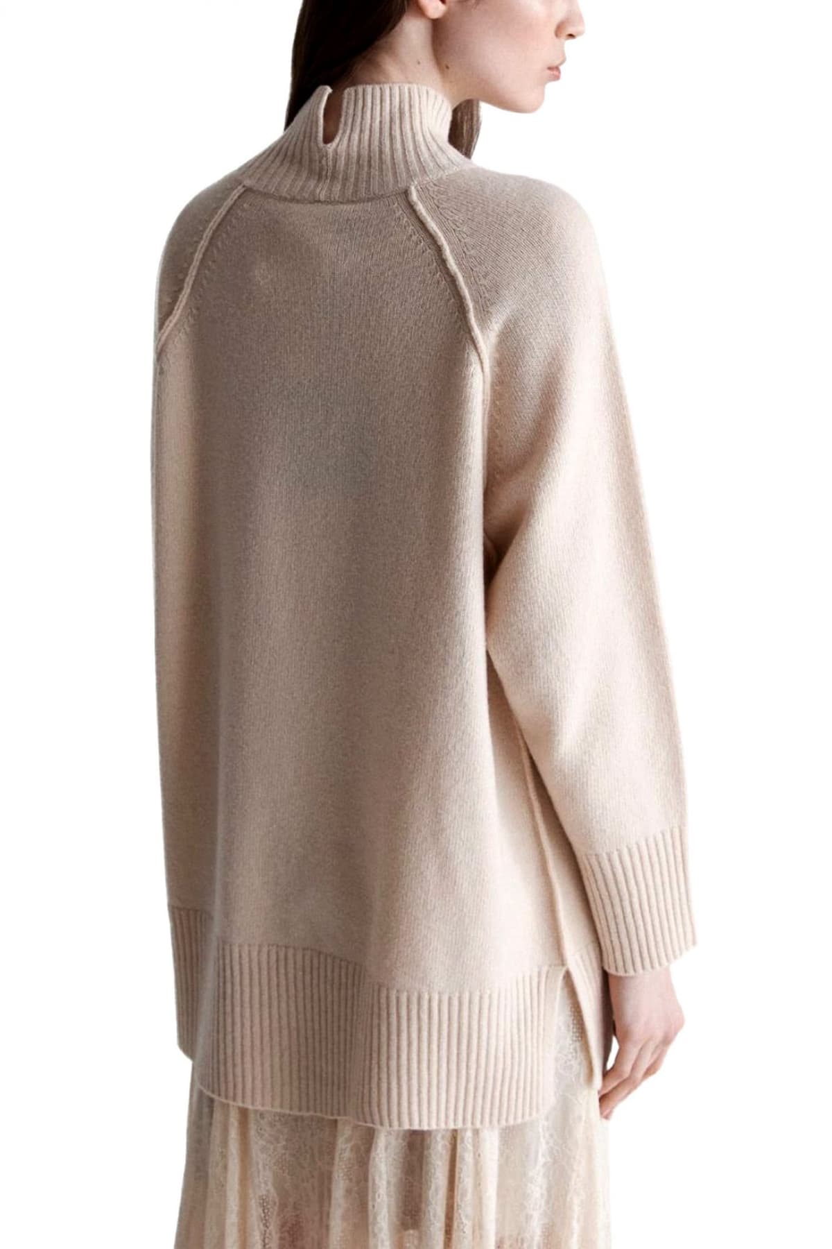 MARELLA MONOCHROME ΠΛΕΚΤΟ ΛΟΥΠΕΤΟ OVERSIZED ECCELSO ΜΠΕΖ