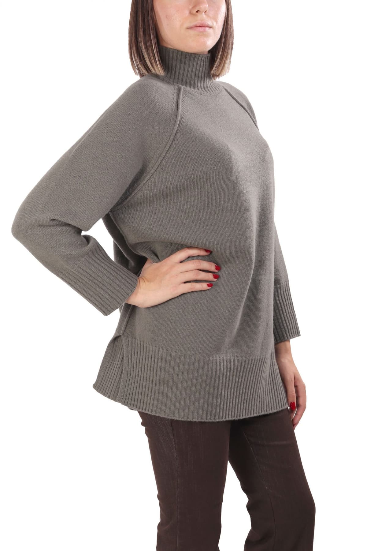 MARELLA MONOCHROME ΠΛΕΚΤΟ ΛΟΥΠΕΤΟ OVERSIZED ECCELSO ΓΚΡΙ