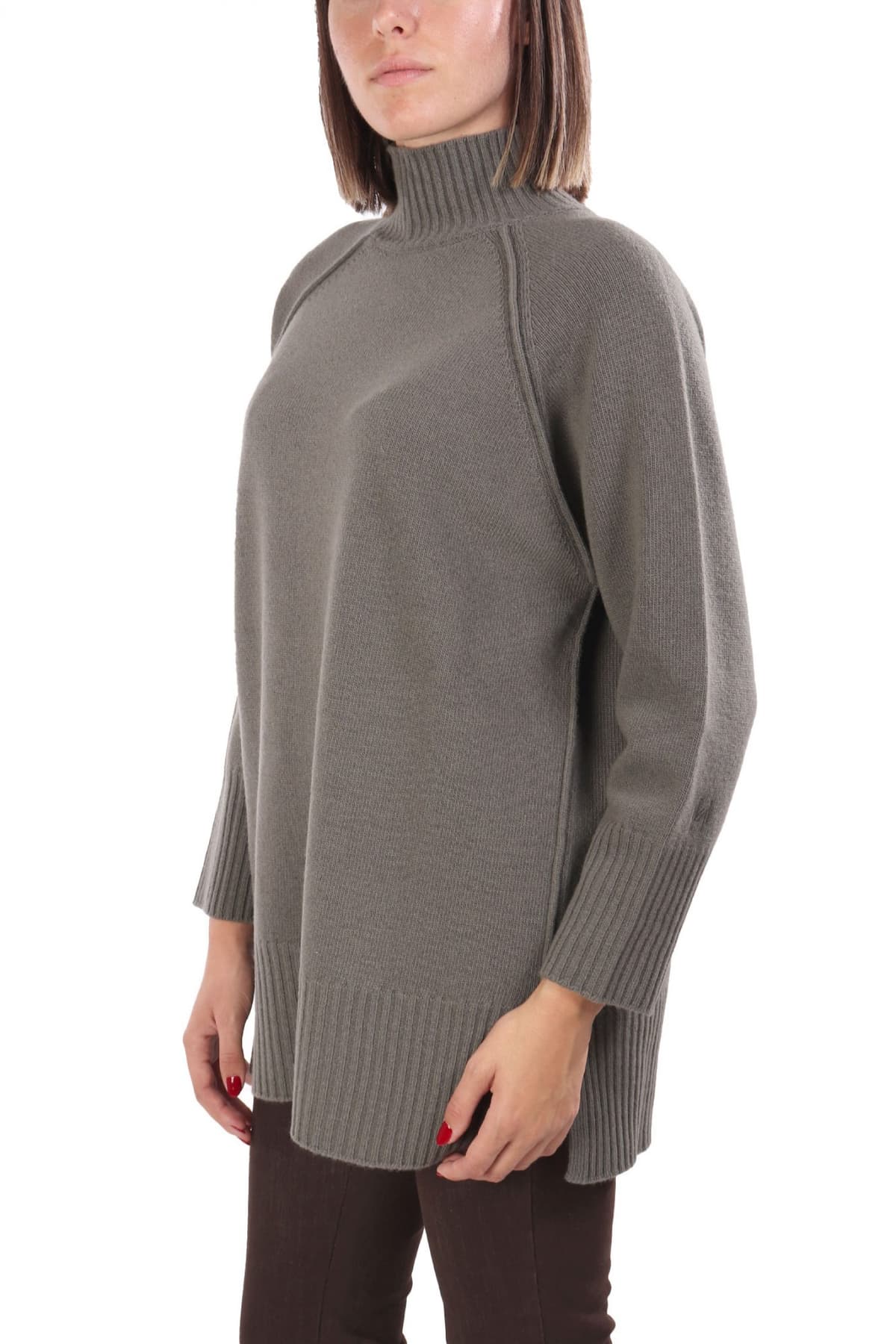 MARELLA MONOCHROME ΠΛΕΚΤΟ ΛΟΥΠΕΤΟ OVERSIZED ECCELSO ΓΚΡΙ