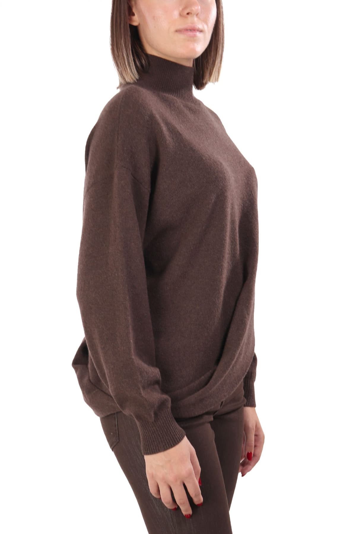 MARELLA ΠΛΕΚΤΟ ΛΟΥΠΕΤΟ DEBORAH ΑΣΣΥΜΕΤΡΟ ΣΚΟΥΡΟ ΚΑΦΕ