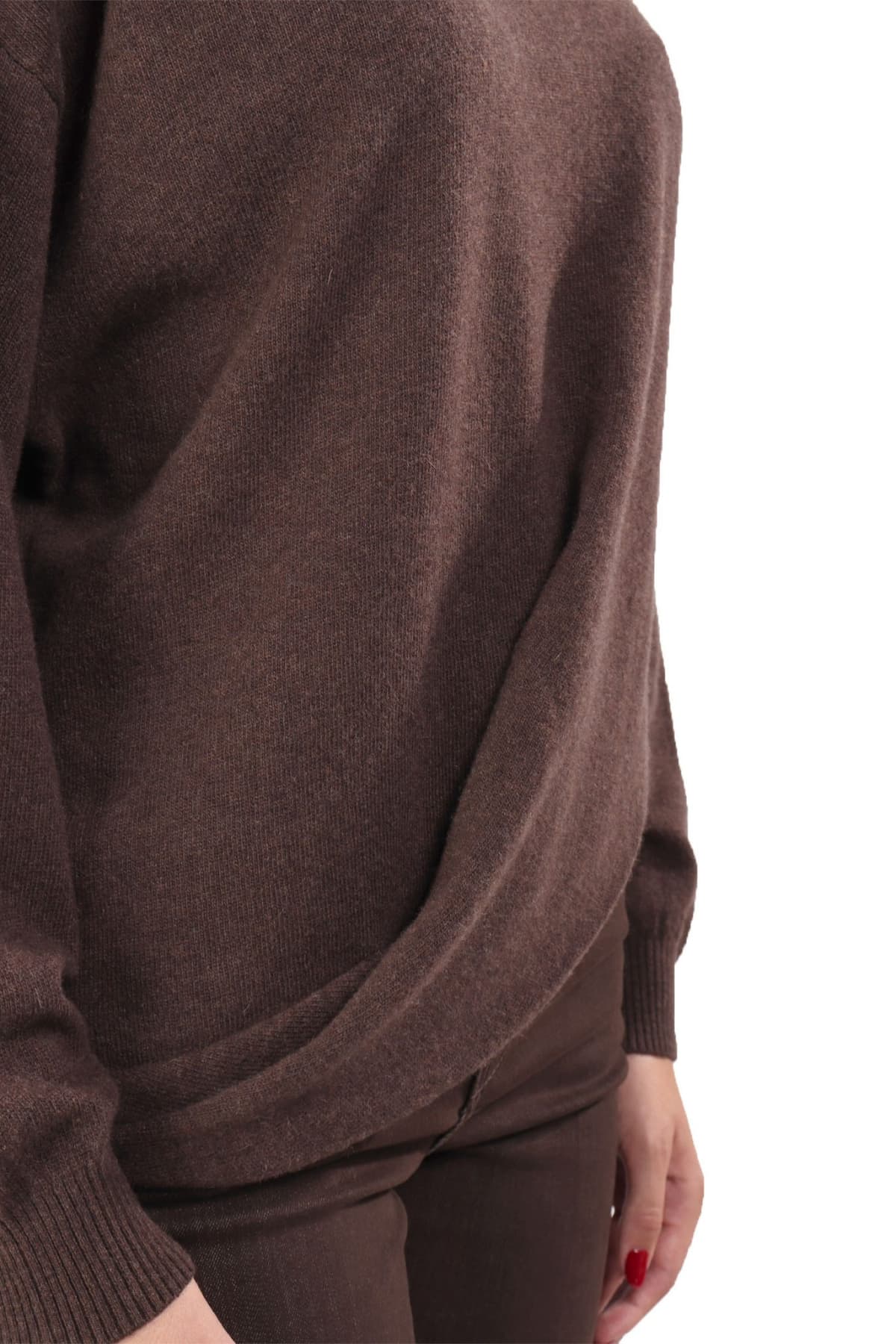 MARELLA ΠΛΕΚΤΟ ΛΟΥΠΕΤΟ DEBORAH ΑΣΣΥΜΕΤΡΟ ΣΚΟΥΡΟ ΚΑΦΕ