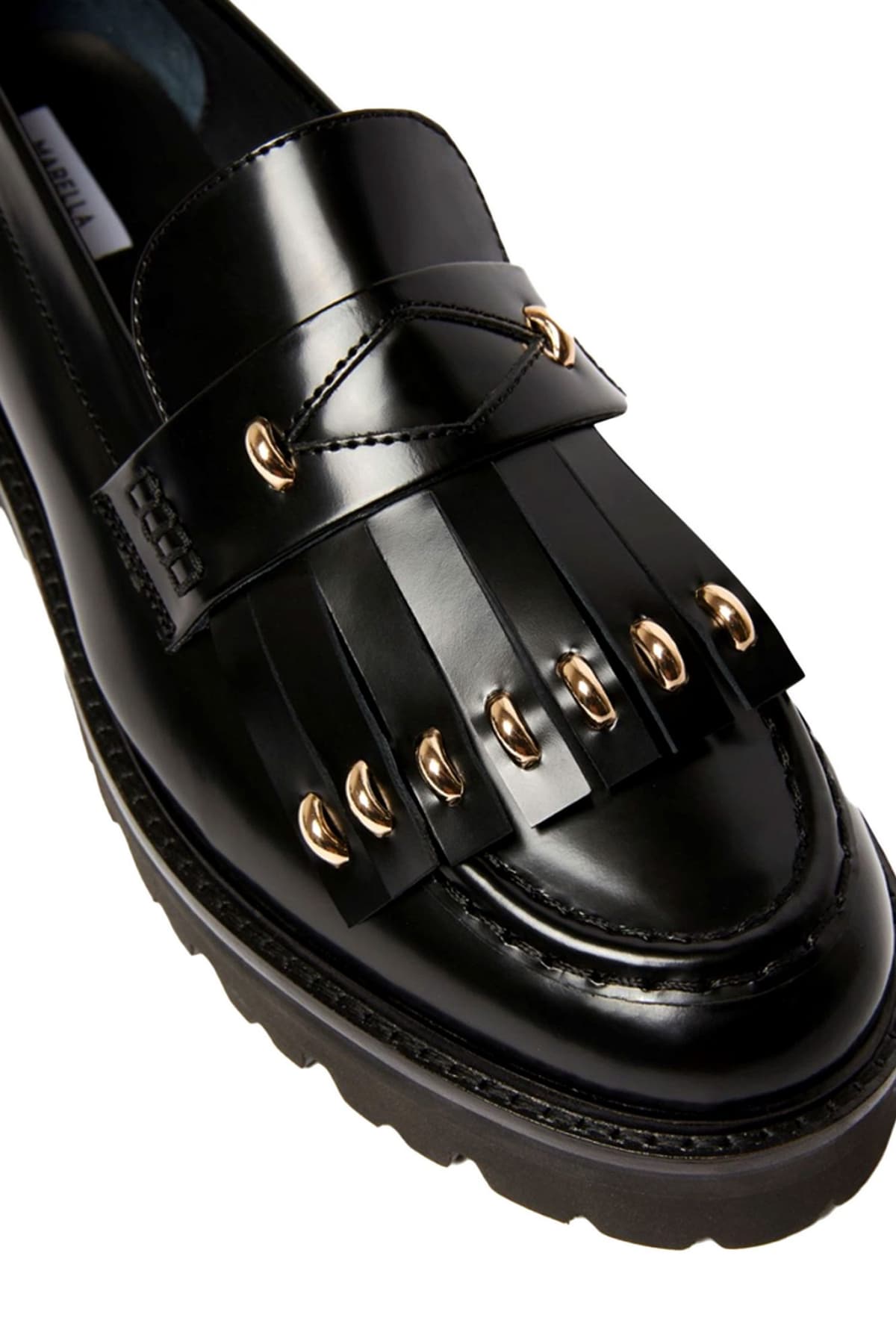 MARELLA ACCESORI ΠΑΠΟΥΤΣΙΑ ΜΟΚΑΣΙΝΙΑ VALZER ΜΑΥΡΟ