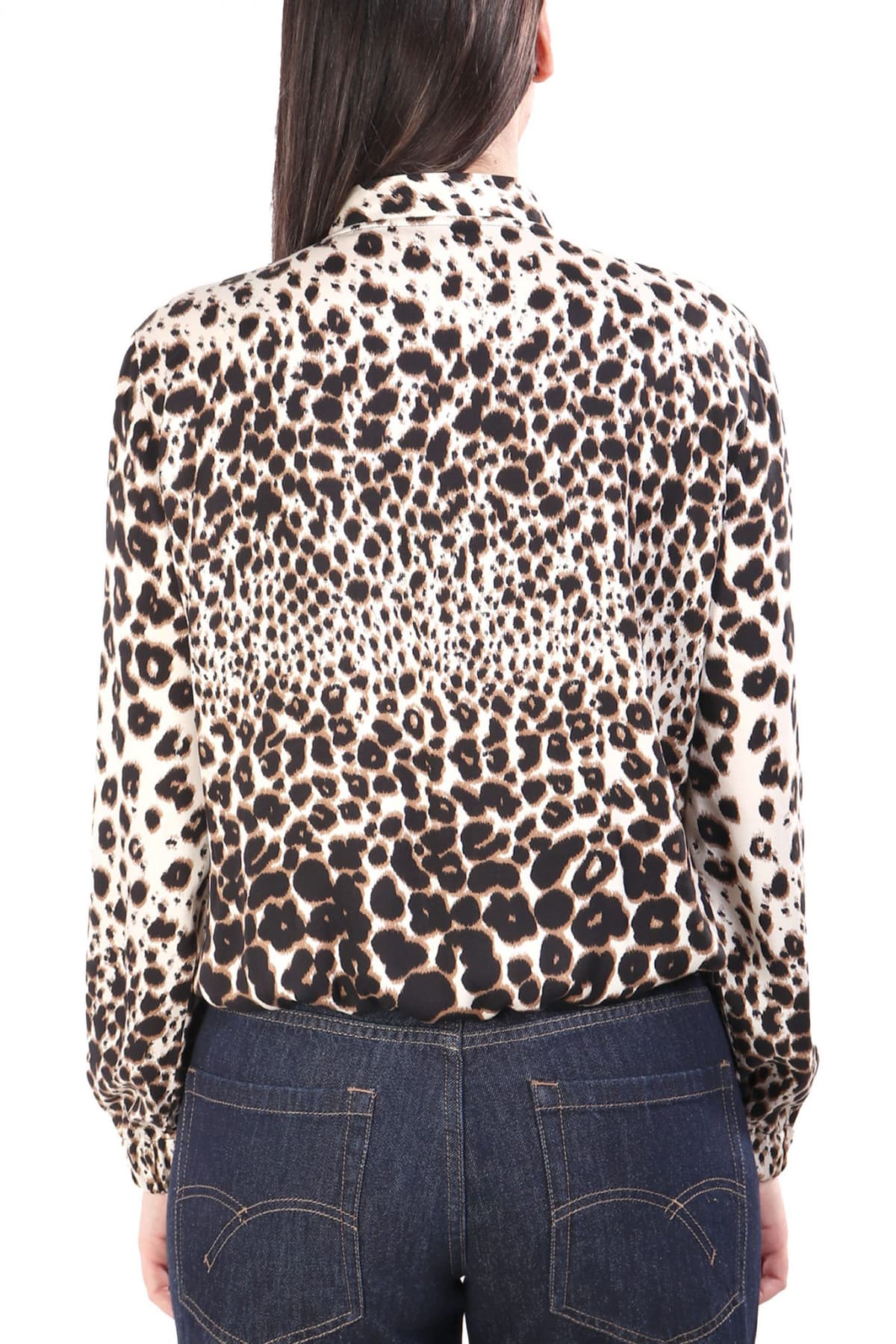 MARELLA EMME ΖΑΚΕΤΑ OLBIA ANIMAL PRINT ΜΠΕΖ-ΜΑΥΡΟ