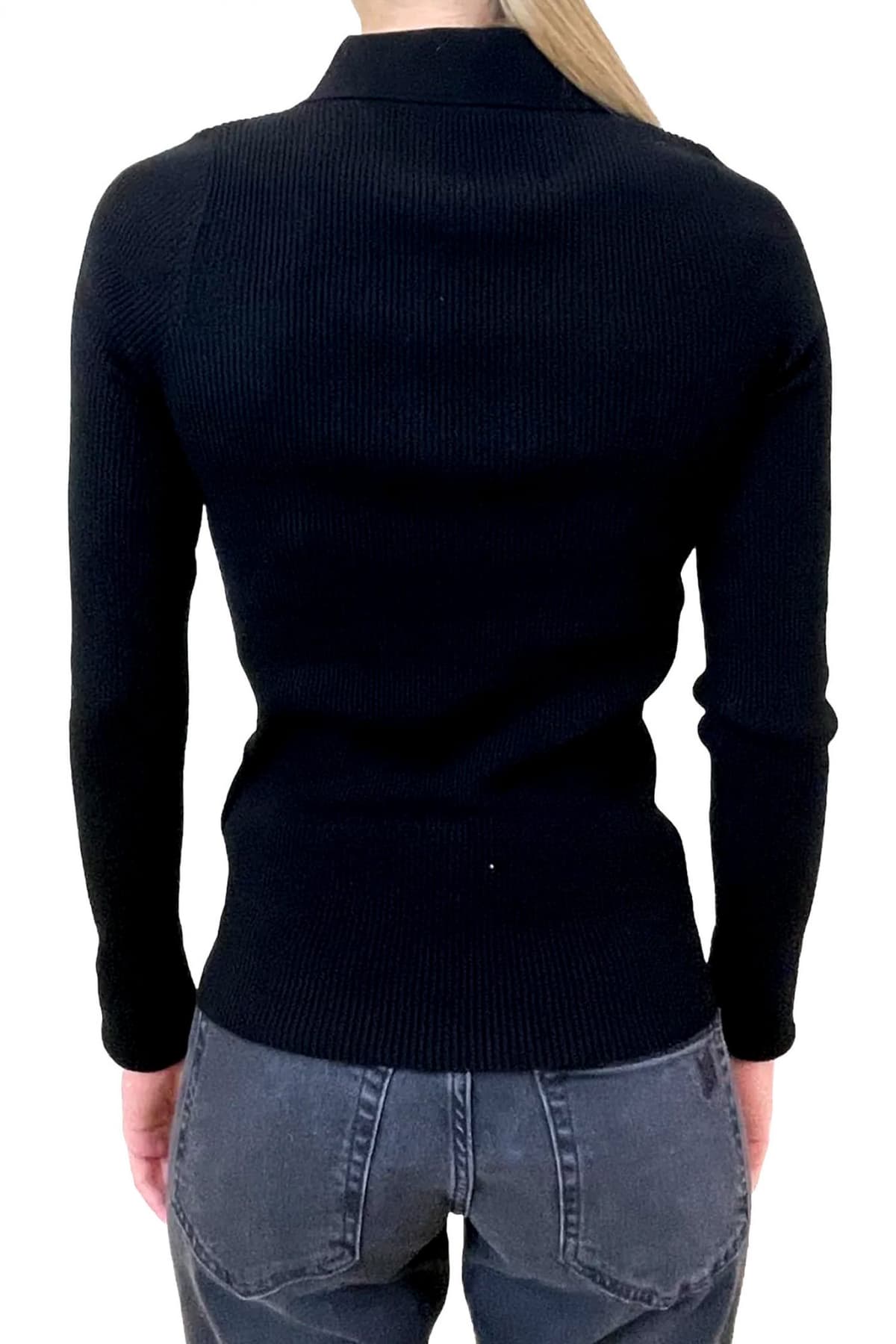 MARELLA EMME POLO PLUME ΠΛΕΚΤΟ ΚΟΥΜΠΙ ΜΑΥΡΟ