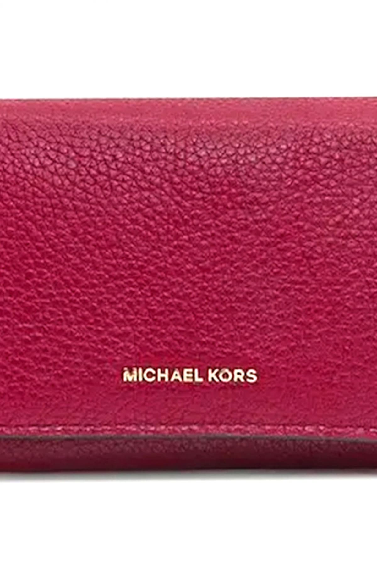 MICHAEL KORS ΠΟΡΤΟΦΟΛΙ JET SET METAΛΛΙΚΟ LOGO ΜΠΟΡΝΤΩ