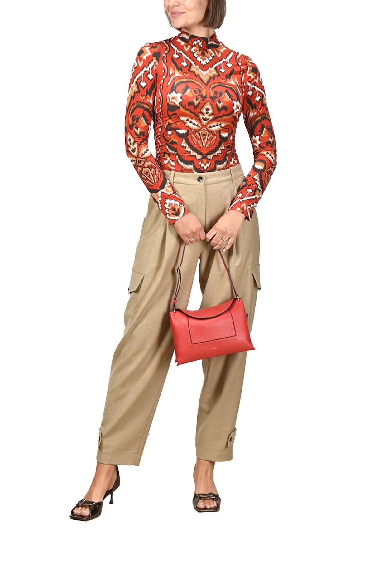 FARM RIO TOP AINIKA PINEAPPLE IKAT CREAM ΕΜΠΡΙΜΕ ΣΟΥΡΑ ΠΛΑΙ ΛΟΥΠΕΤΟ ΚΟΚΚΙΝΟ