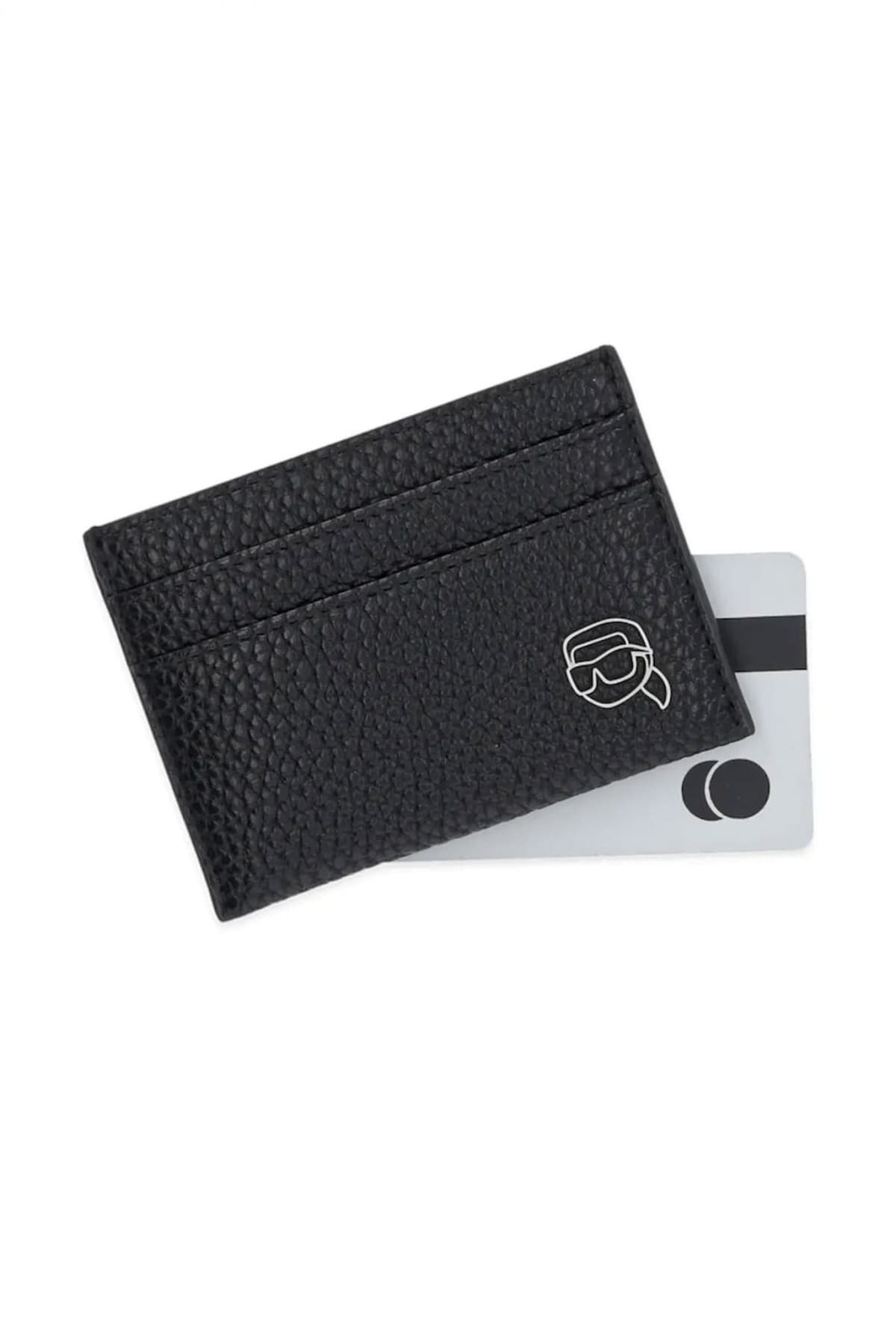 KARL LAGERFELD ΘΗΚΗ ΚΑΡΤΩΝ K/IKON OUTLINE ΜΑΥΡΟ