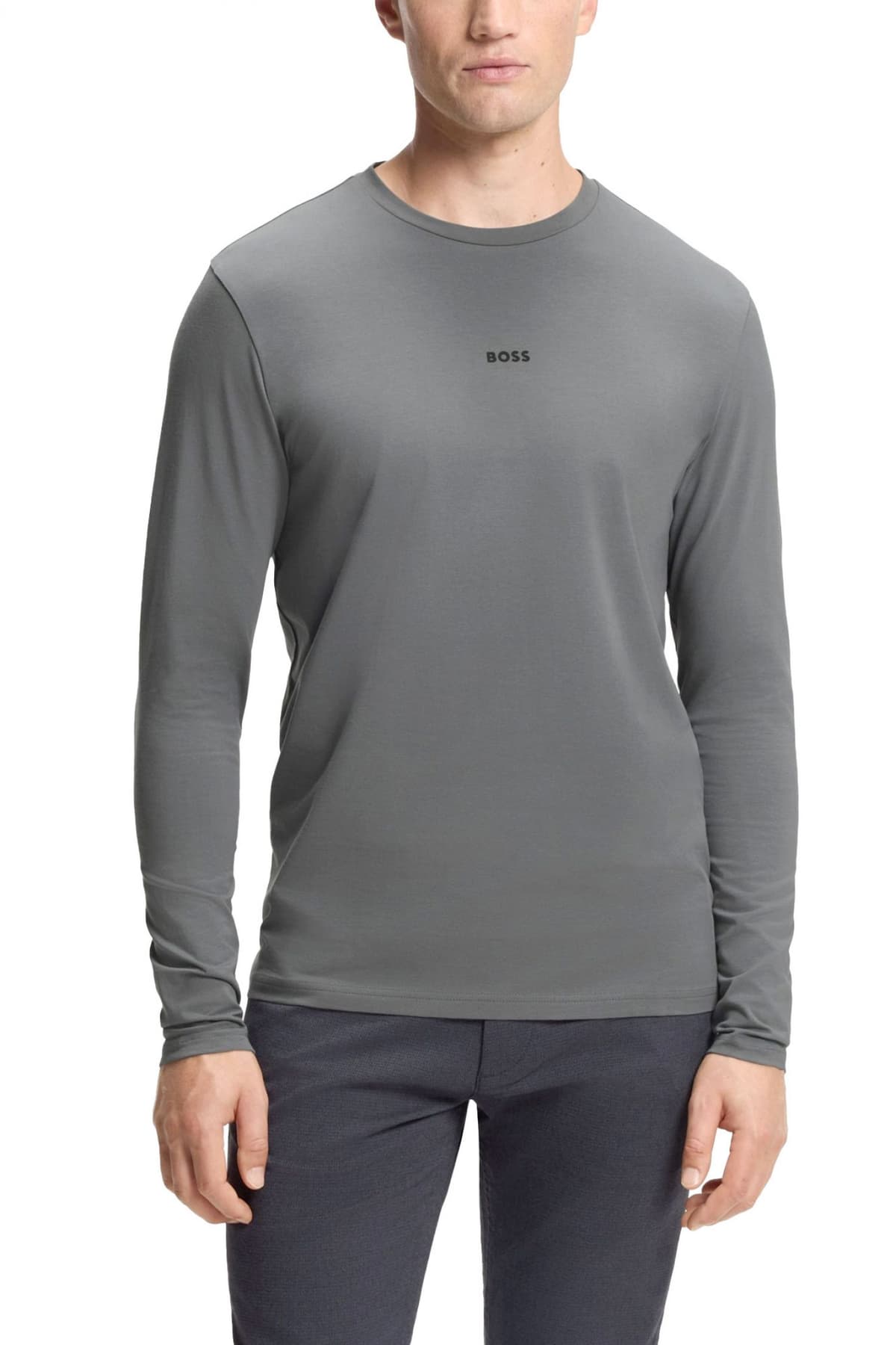 BOSS CASUAL T-SHIRT TCHARK ΓΚΡΙ