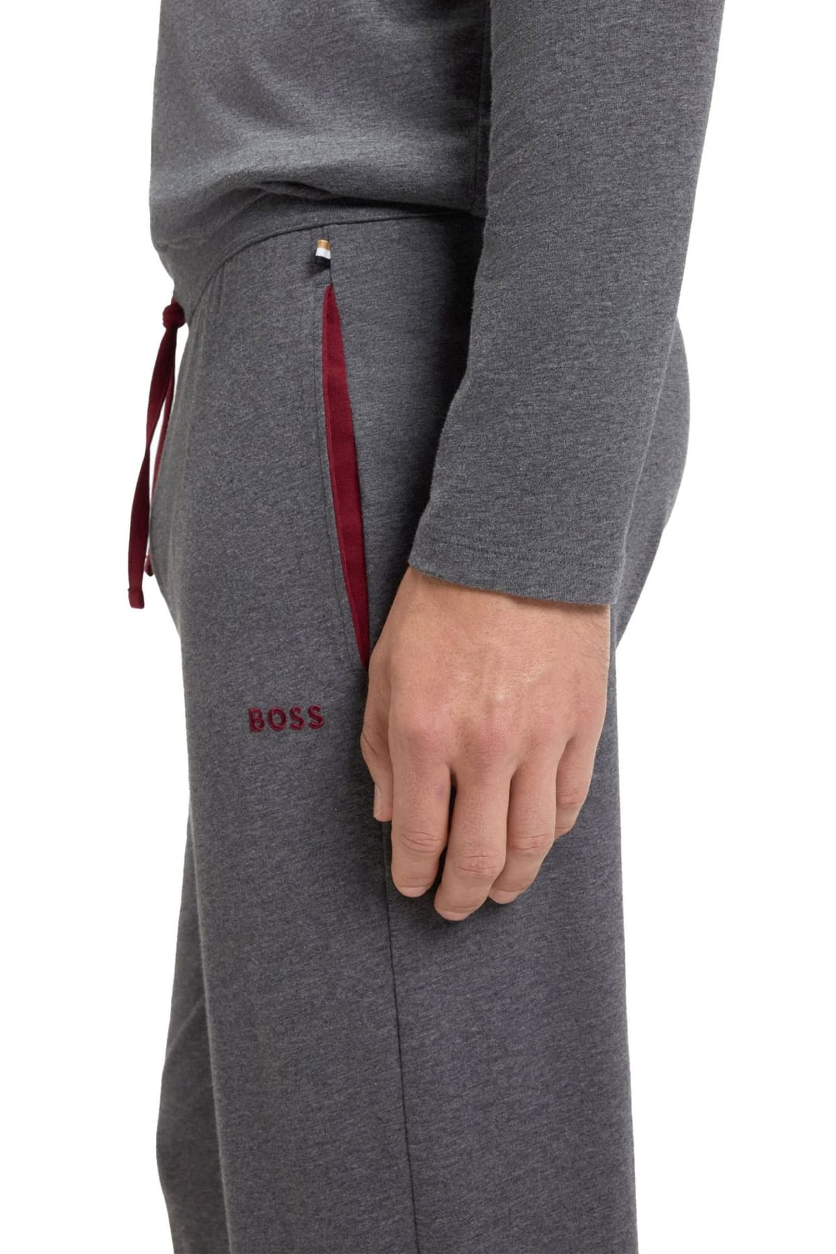 BOSS HOMEWEAR ΠΑΝΤΕΛΟΝΙ ΦΟΡΜΑ MIX&MATCH PANTS ΑΝΘΡΑΚΙ