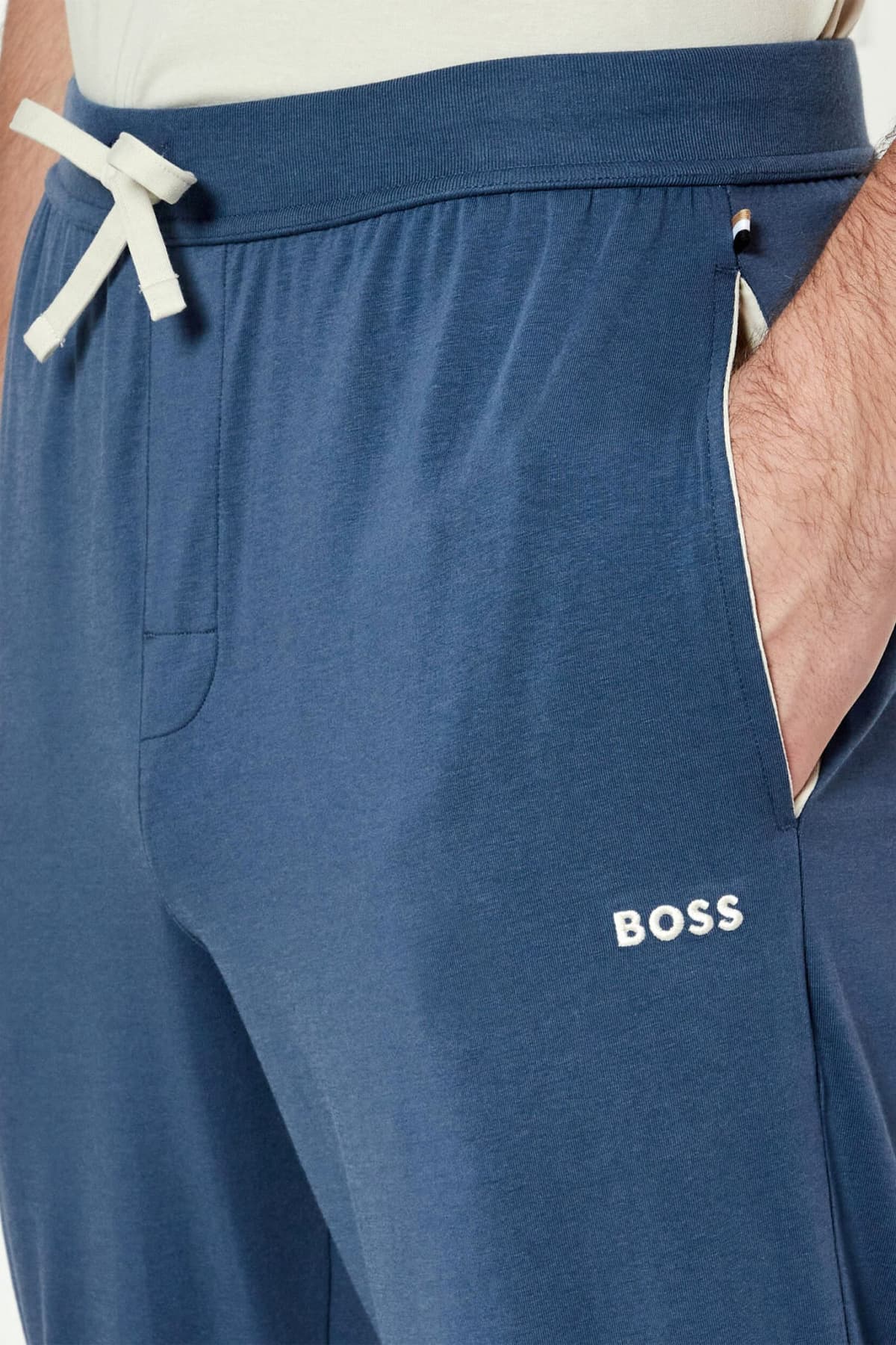 BOSS HOMEWEAR ΠΑΝΤΕΛΟΝΙ ΦΟΡΜΑ MIX&MATCH PANTS ΡΑΦ ΜΠΛΕ