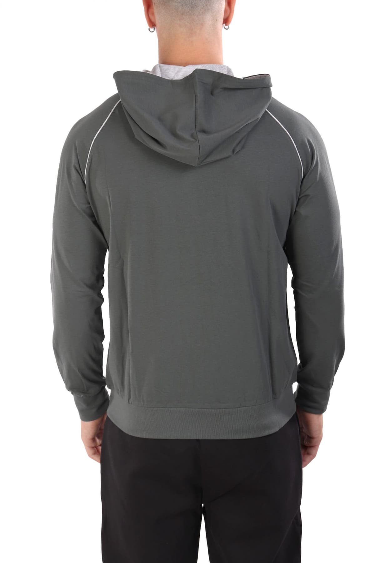 BOSS HOMEWEAR ΦΟΥΤΕΡ ZIPHOOD MIXMATCH JACKET H ΧΑΚΙ