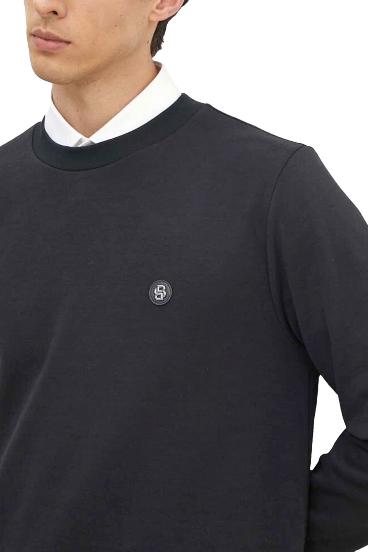 BOSS ΦΟΥΤΕΡ CREW NECK C-SHARPE 01 ΜΑΥΡΟ