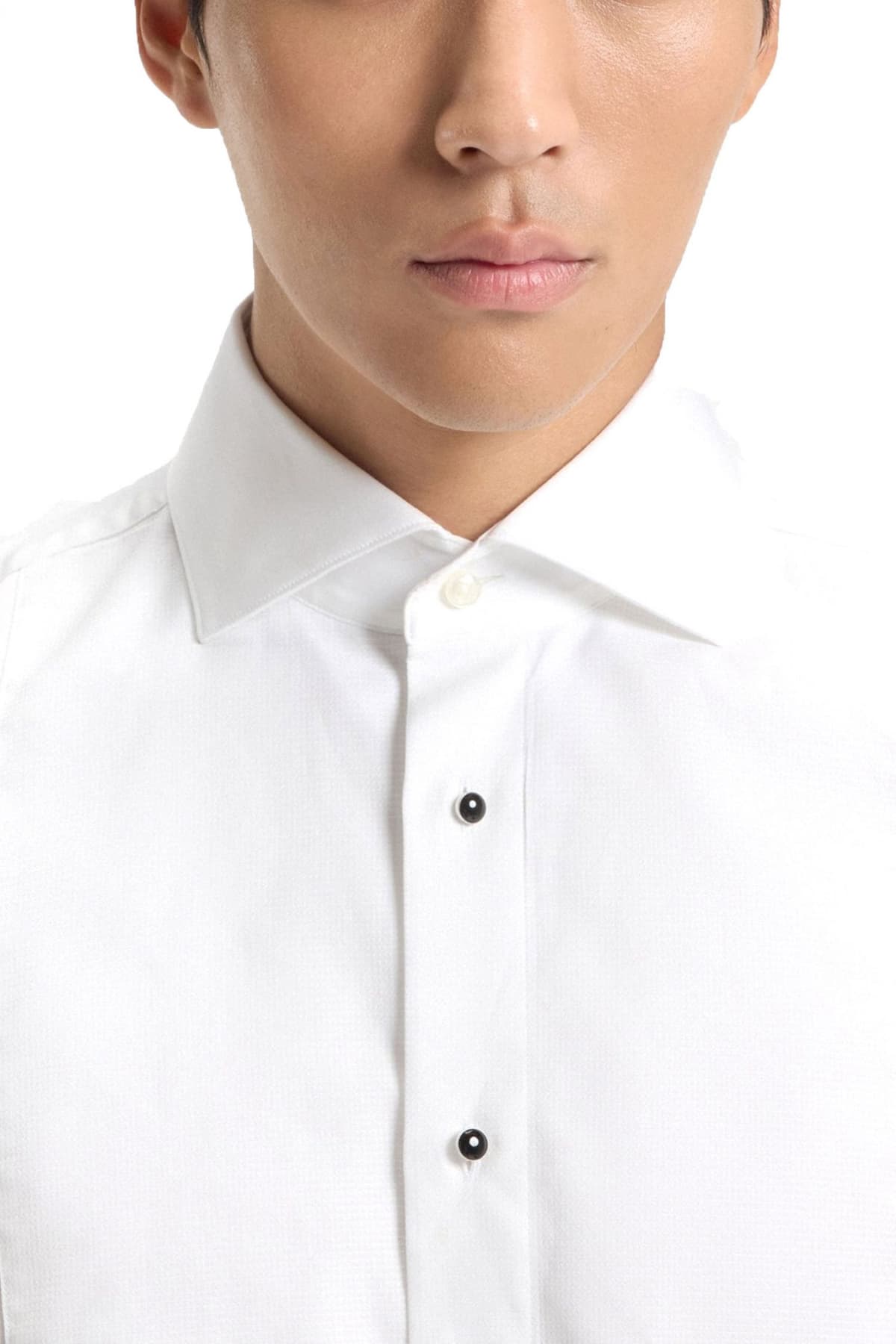 BOSS ΠΟΥΚΑΜΙΣΟ ΜΕ ΠΑΠΙΓΙΟΝ SLIM FIT H-HANK-TUX3 BOWTIE ΛΕΥΚΟ