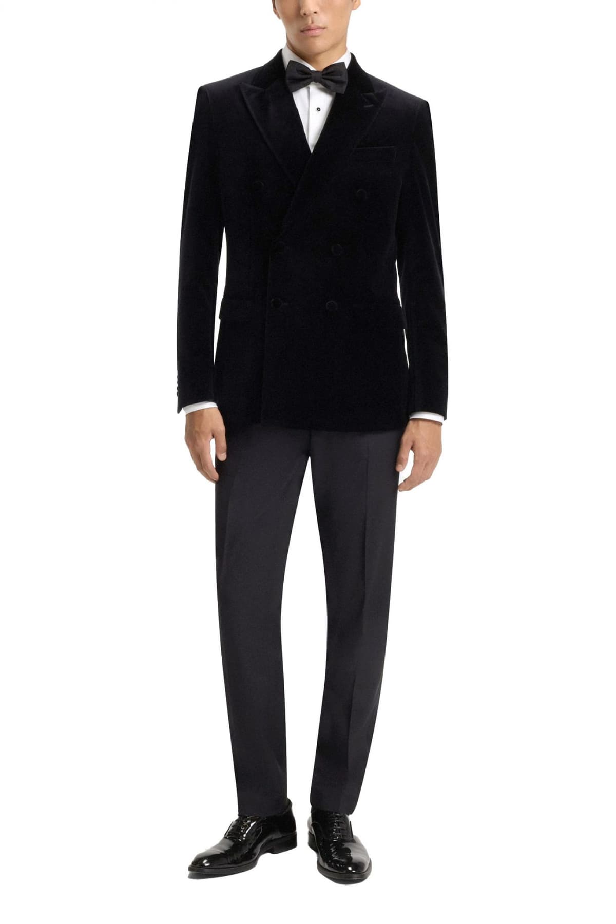 BOSS ΠΟΥΚΑΜΙΣΟ ΜΕ ΠΑΠΙΓΙΟΝ SLIM FIT H-HANK-TUX3 BOWTIE ΛΕΥΚΟ