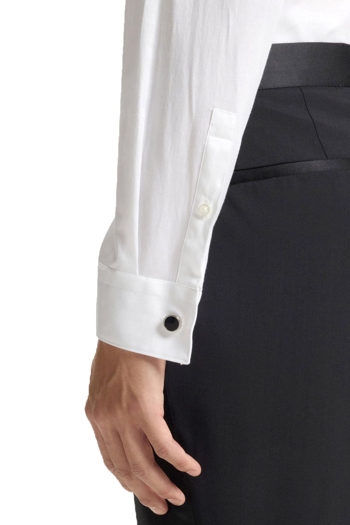 BOSS ΠΟΥΚΑΜΙΣΟ ΜΕ ΠΑΠΙΓΙΟΝ SLIM FIT H-HANK-TUX3 BOWTIE ΛΕΥΚΟ