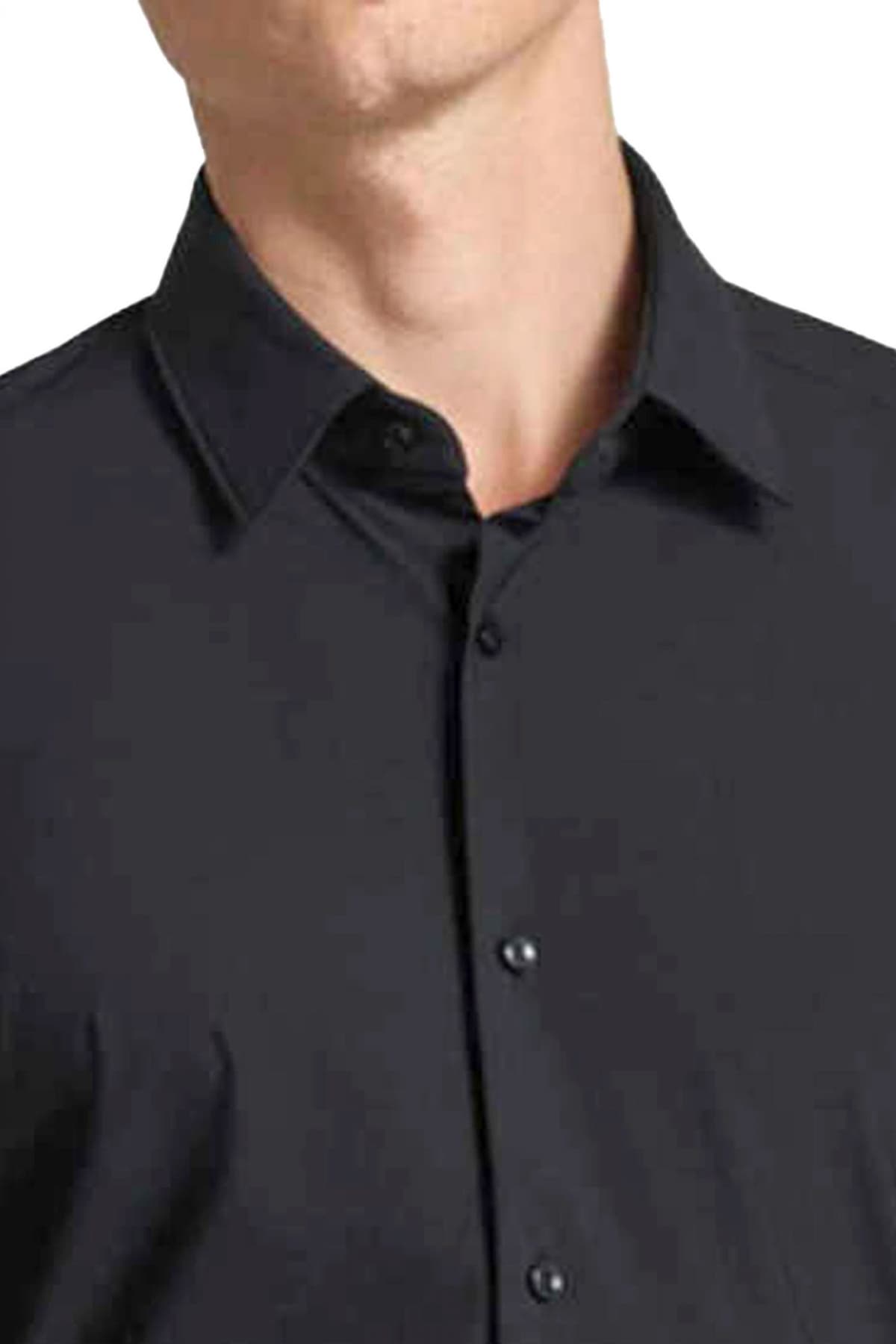 BOSS PERFORMANCE ΠΟΥΚΑΜΙΣΟ REGULAR FIT P-JOE-S-KENT-C1-222 ΜΑΥΡΟ