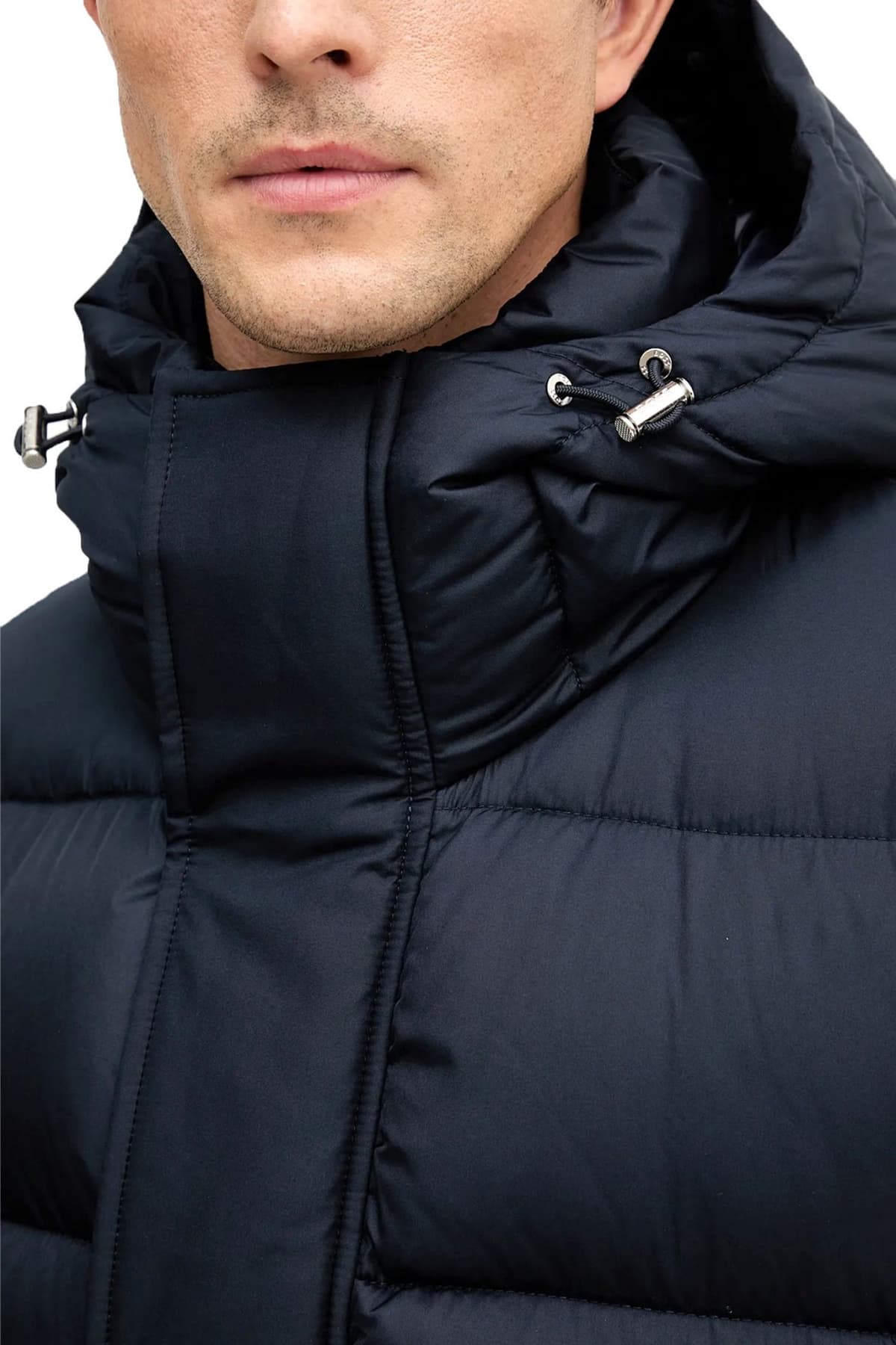 BOSS ΜΠΟΥΦΑΝ PUFFER H-CENUTO HOODIE ΜΠΛΕ