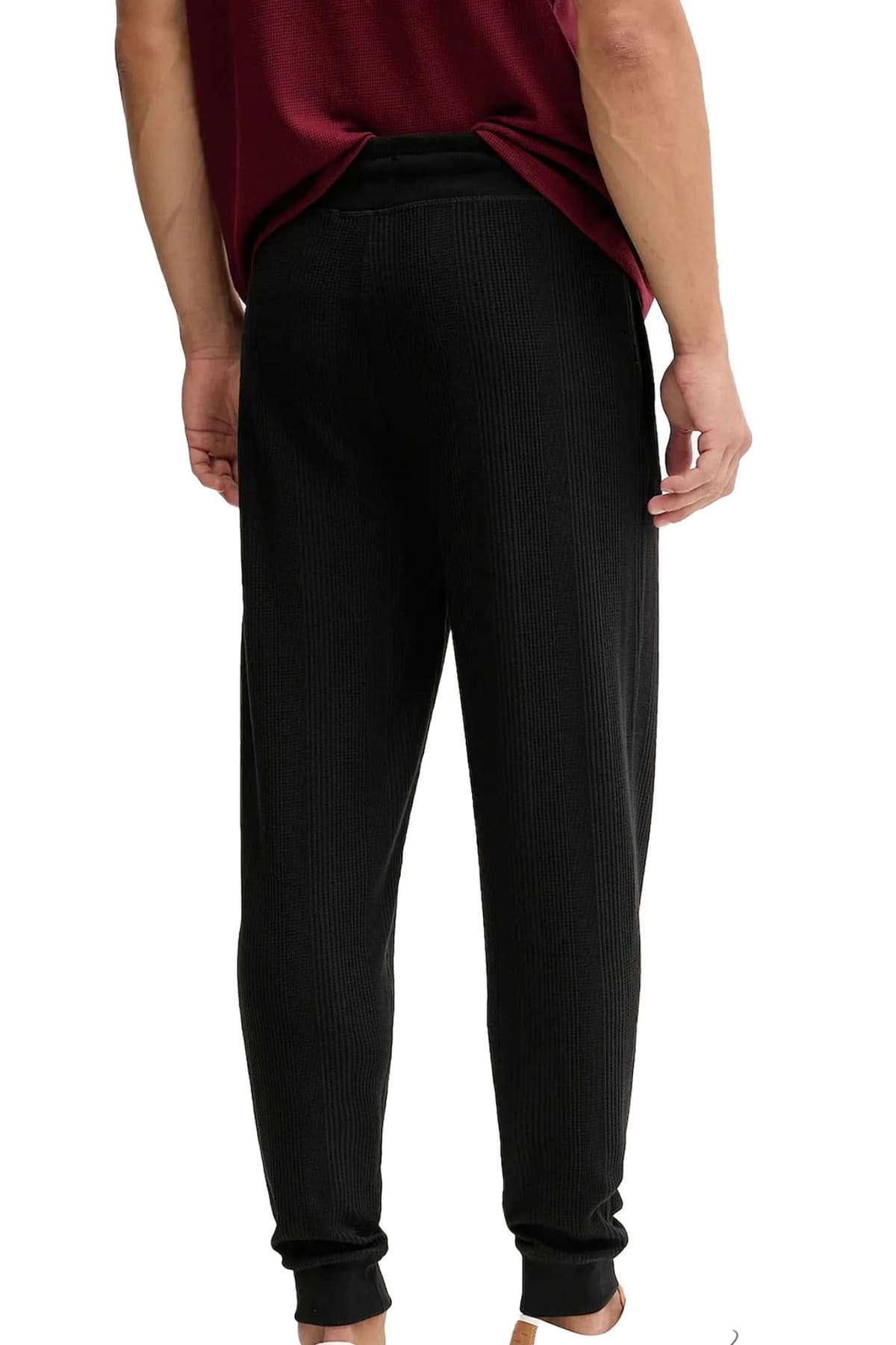 BOSS HOMEWEAR ΠΑΝΤΕΛΟΝΙ ΦΟΡΜΑ STRUCTURE PANTS ΜΑΥΡΟ