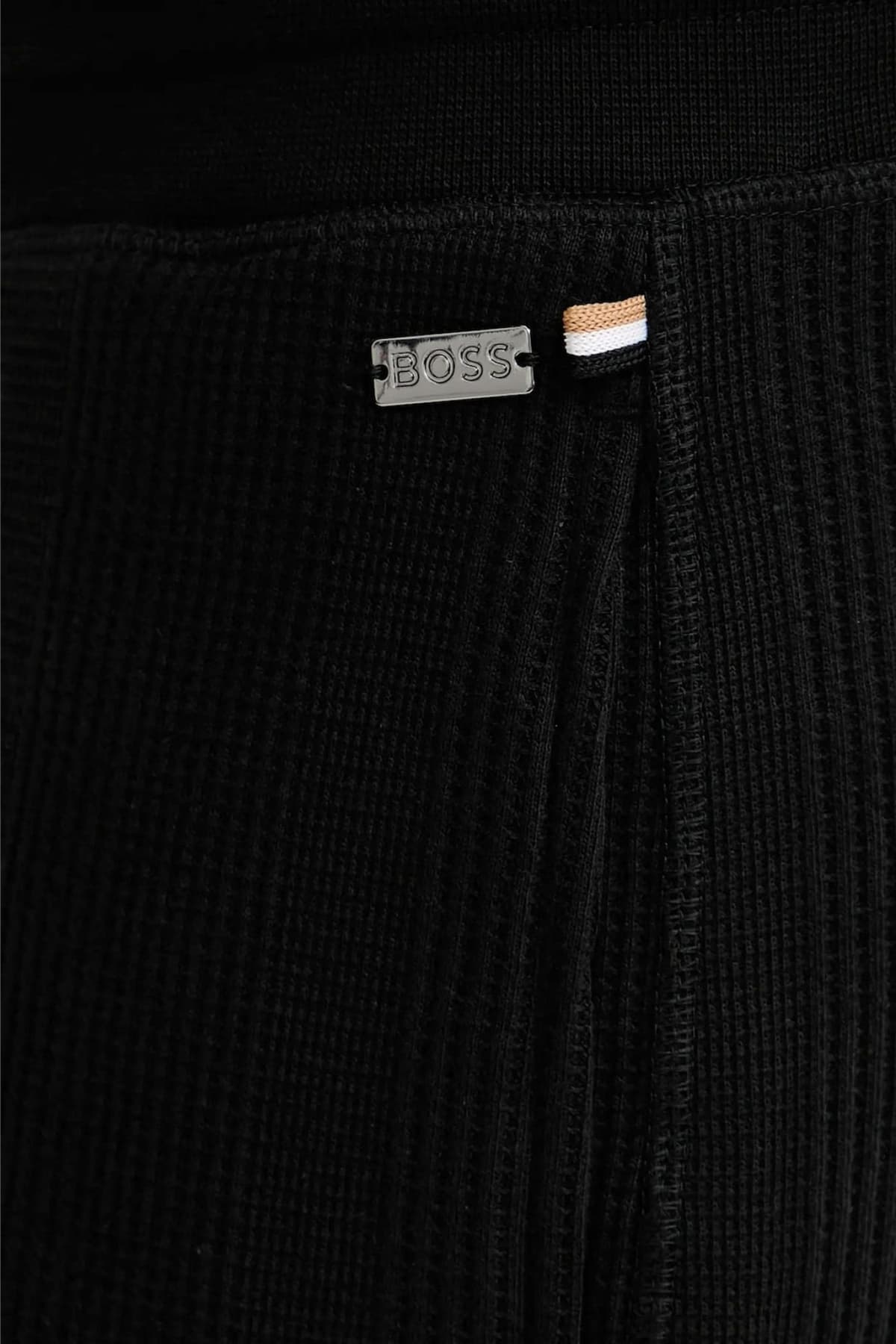 BOSS HOMEWEAR ΠΑΝΤΕΛΟΝΙ ΦΟΡΜΑ STRUCTURE PANTS ΜΑΥΡΟ