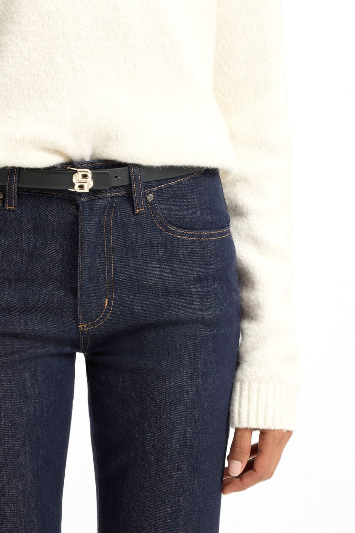 BOSS ΖΩΝΗ B_ICON-G_SR20_PGR LOGO ΜΕΤΑΛΛΙΚΟ ΜΑΥΡΟ