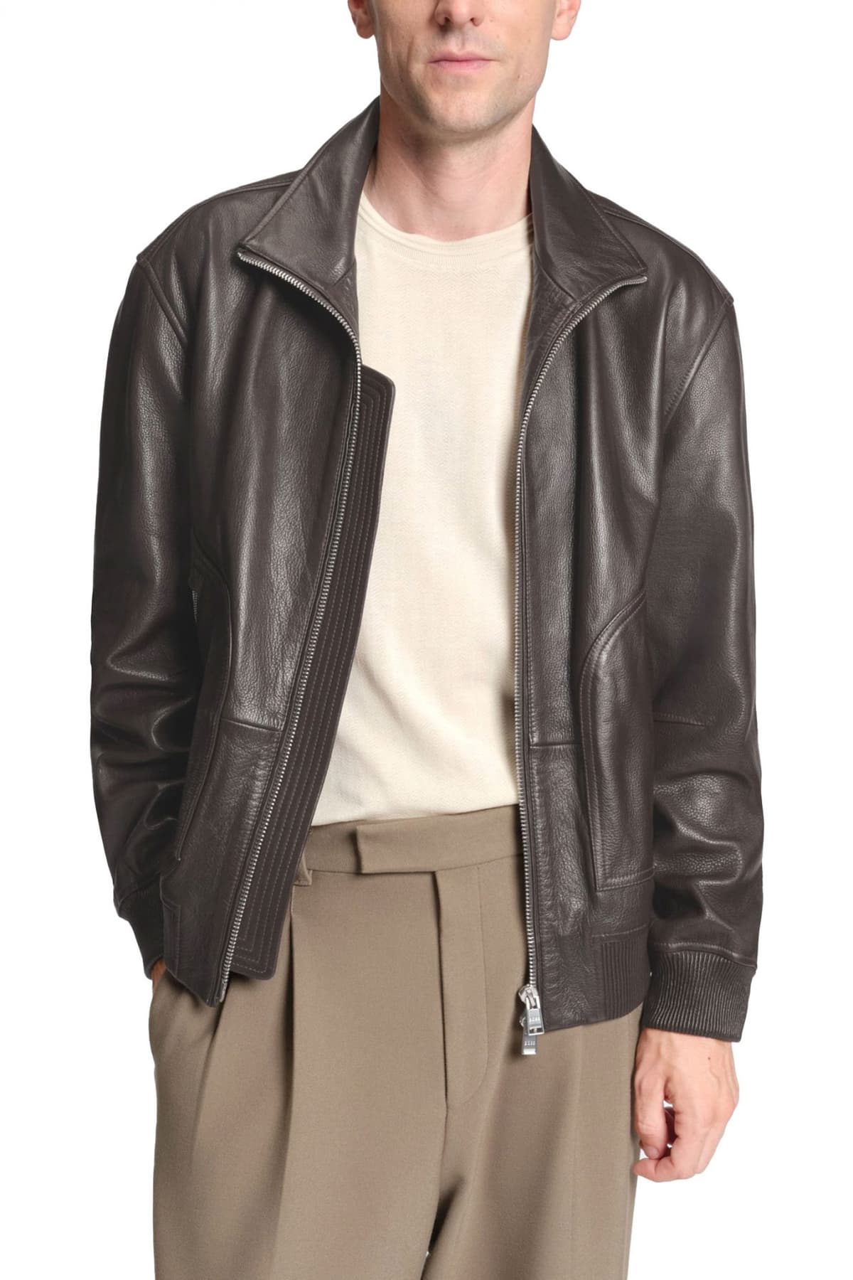 BOSS ΜΠΟΥΦΑΝ ΔΕΡΜΑ BOMBER C-MANDER ΚΑΦΕ