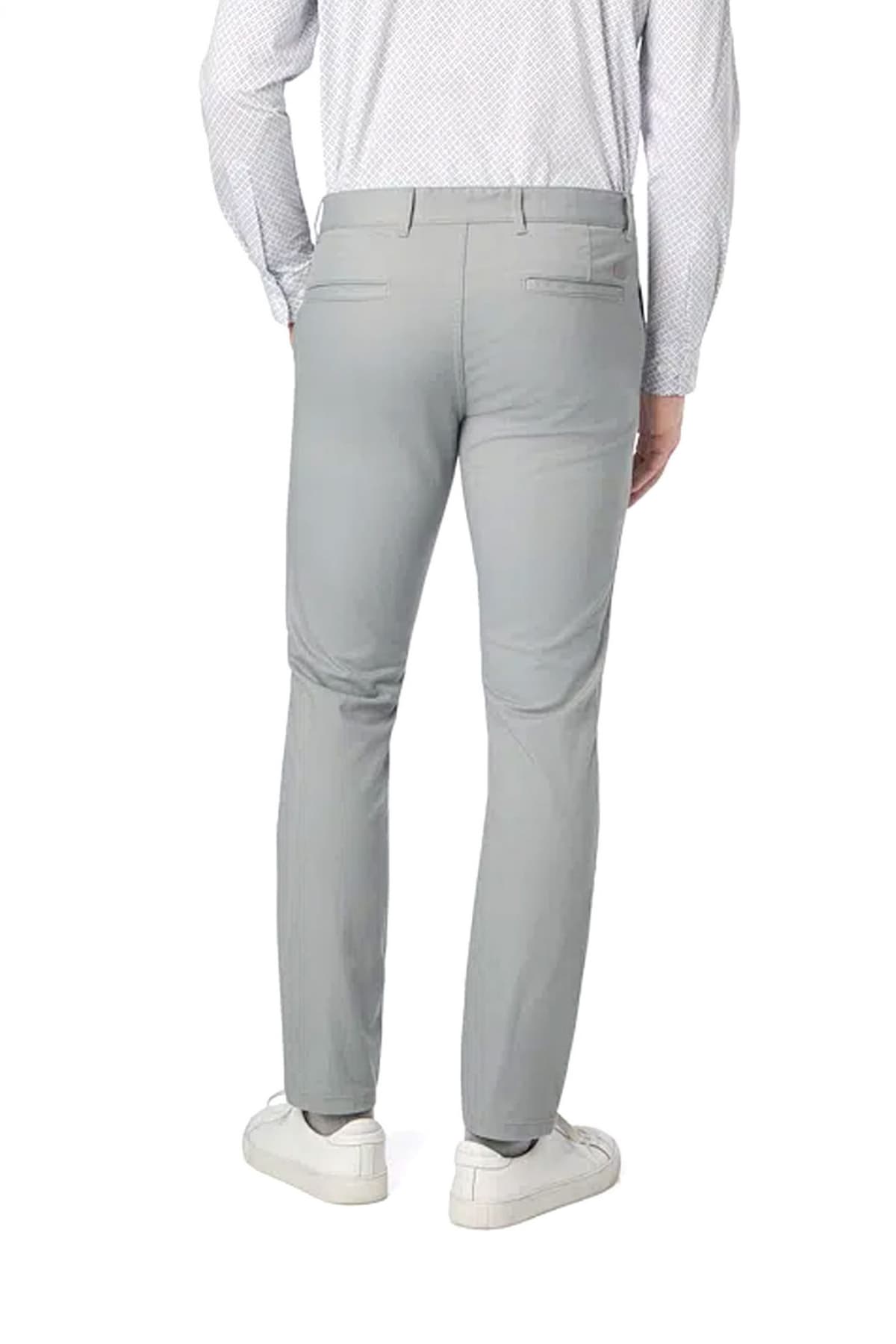 BOSS CASUAL ΠΑΝΤΕΛΟΝΙ CHINO ΜΙΚΡΟΣΧΕΔΙΟ SLIM FIT CHINO SLI ΓΚΡΙ