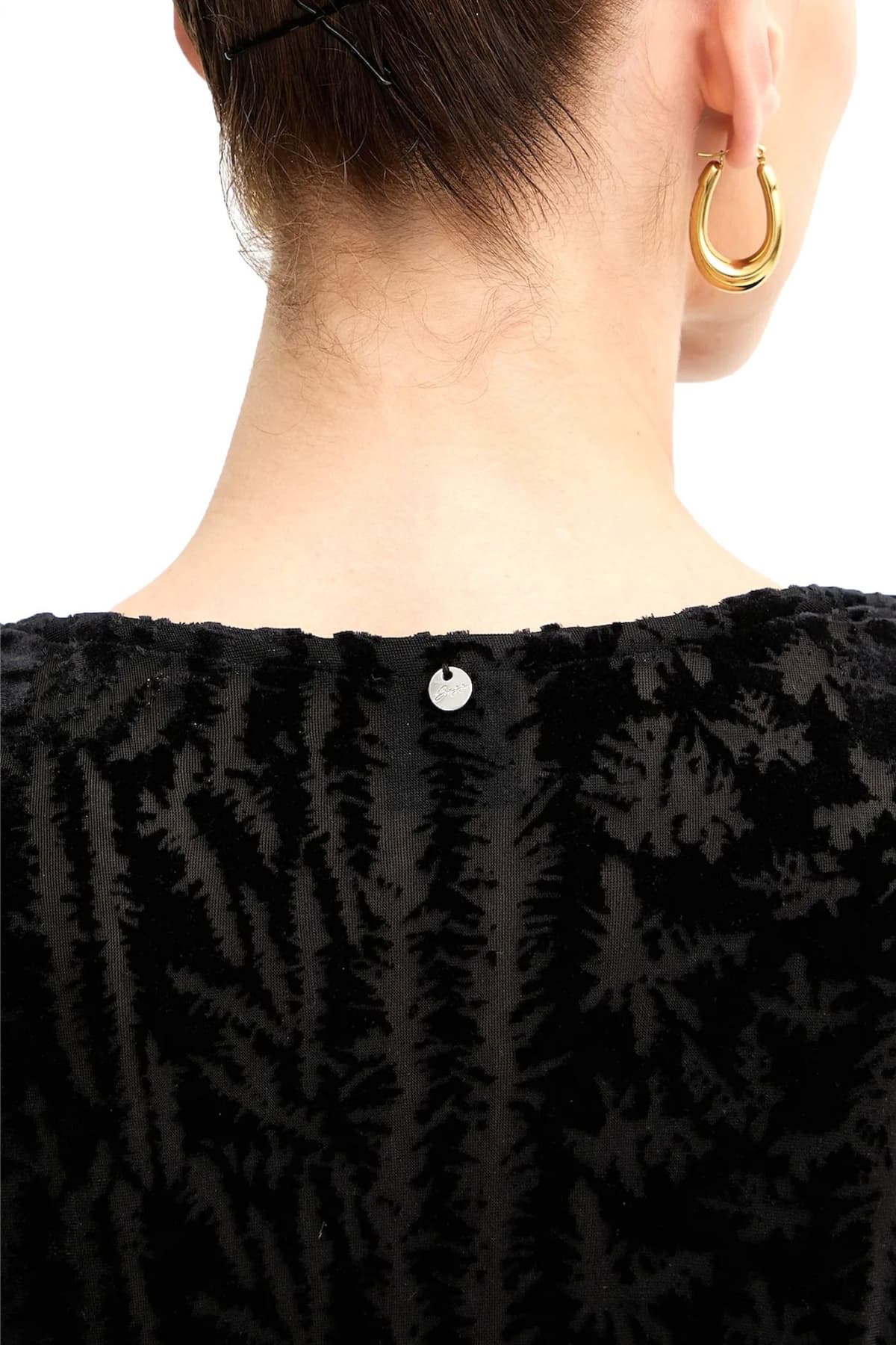 BOSS CASUAL ΦΟΡΕΜΑ C_EFILO MIDI ΒΕΛΟΥΤΕ ΚΡΟΥΑΖΕ ΑΝΟΙΓΜΑ ΜΠΡΟΣΤΑ ΜΑΥΡΟ