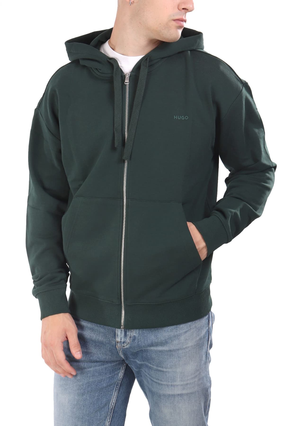 HUGO ΦΟΥΤΕΡ HOODIE FULLZIP DAPOZIP LOGO ΚΥΠΑΡΙΣΣΙ