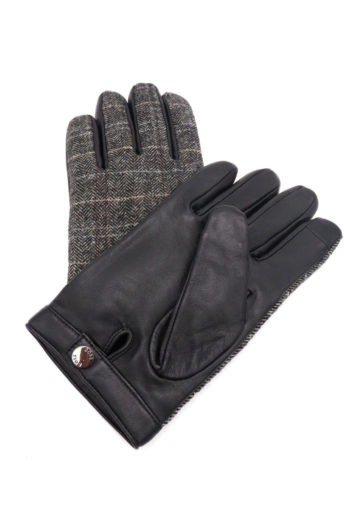 BOSS ΓΑΝΤΙΑ HARRYE-S ΓΚΡΙ-ΜΑΥΡΟ-ΚΑΦΕ