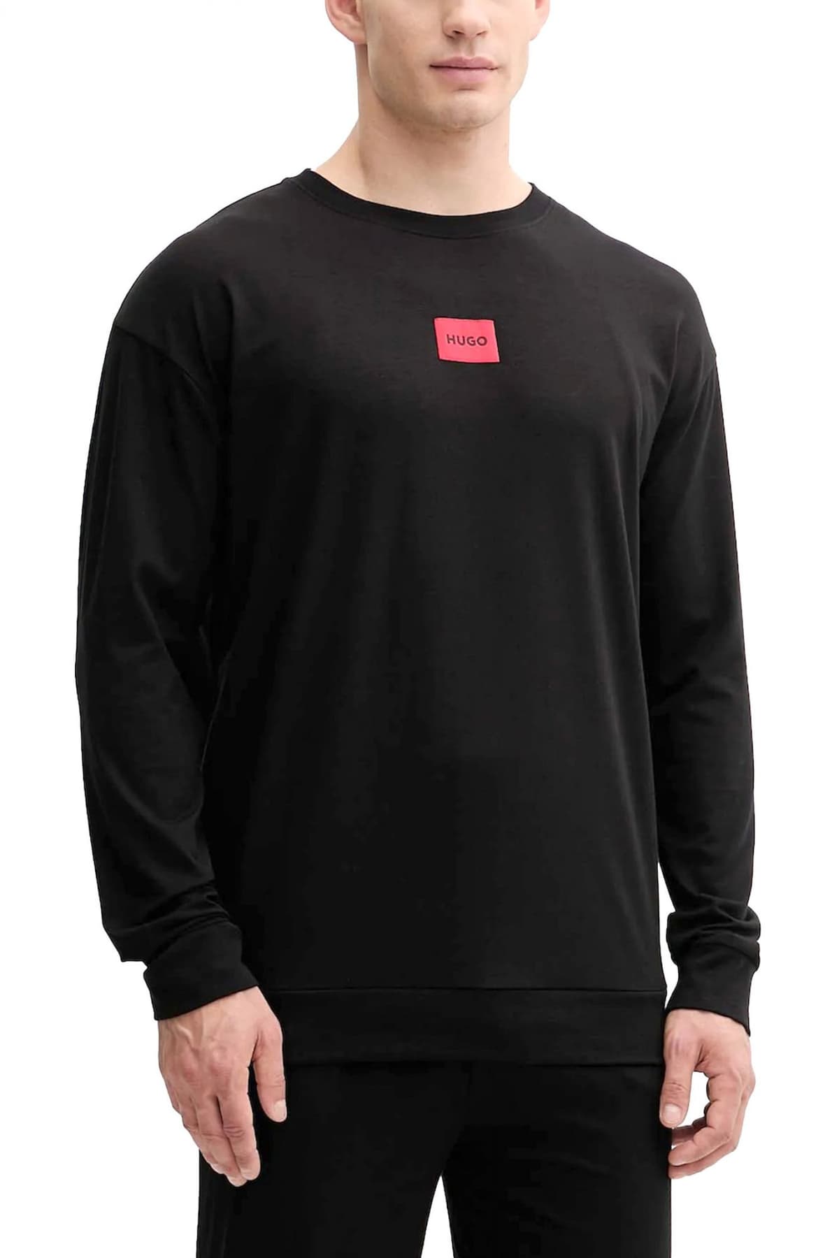 HUGO ΣΕΤ BODYWEAR GALAXY_LONG SET LOGO ΜΑΥΡΟ