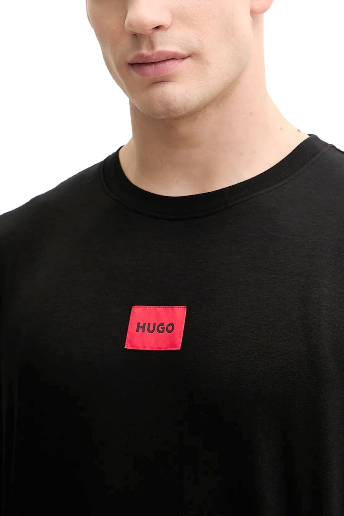 HUGO ΣΕΤ BODYWEAR GALAXY_LONG SET LOGO ΜΑΥΡΟ