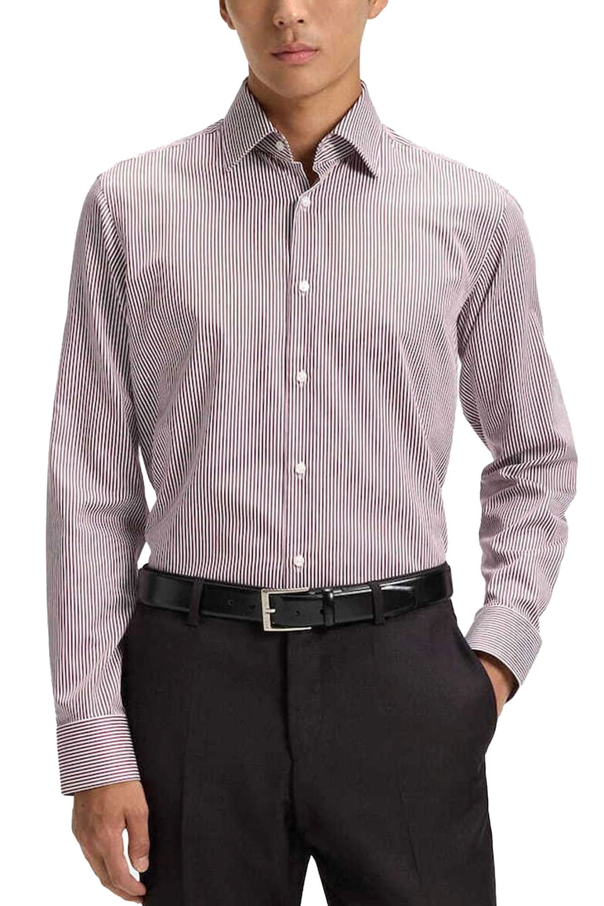 Men's Shirts Boss Bordeaux