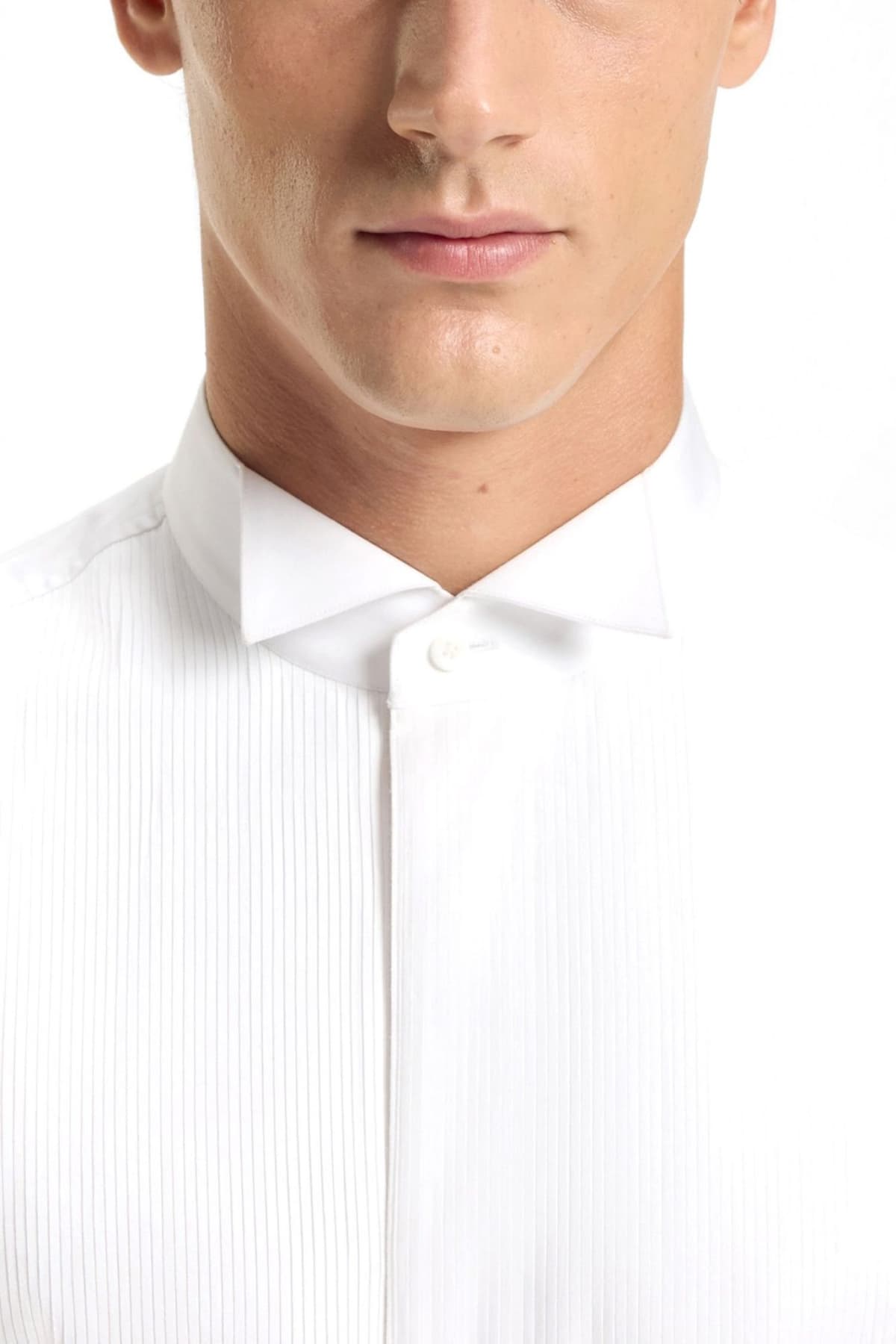 BOSS ΠΟΥΚΑΜΙΣΟ ΜΑΝΙΚΕΤΟΚΟΥΜΠΟ SLIM FIT H-HANK-W-TUX3-DC-254 ΛΕΥΚΟ