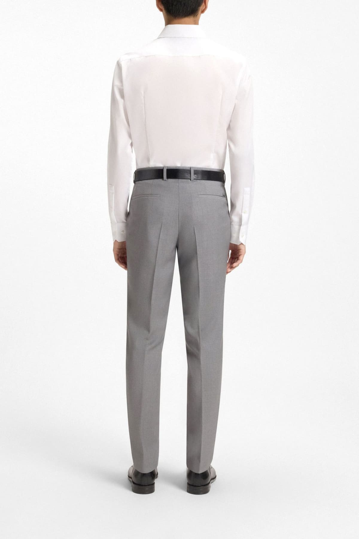 BOSS ONE ΠΟΥΚΑΜΙΣΟ ΜΙΚΡΟΣΧΕΔΙΟ SLIM FIT H-HANK-SPR-B1-C1-253 ΛΕΥΚΟ