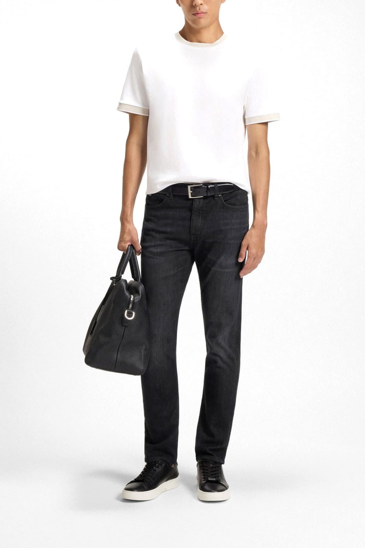 BOSS ΠΑΝΤΕΛΟΝΙ JEANS H-DELAWARE SLIM FIT ΜΑΥΡΟ